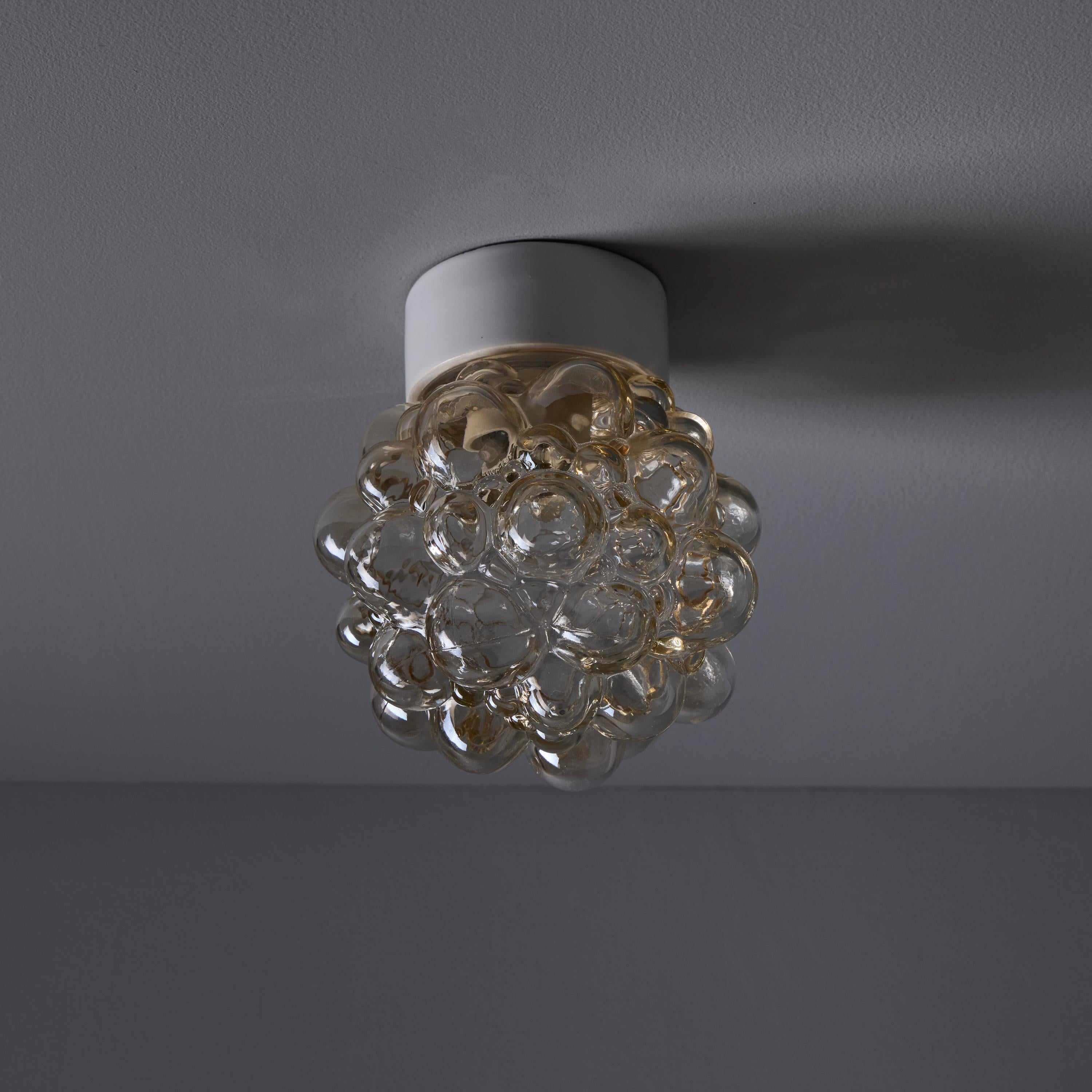 Verre Helena Tynell Amber Bubble Glass Wall or Ceiling Lamp en vente