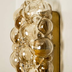 Helena Tynell Amber Glass Bubble Wall Sconces, 1960s