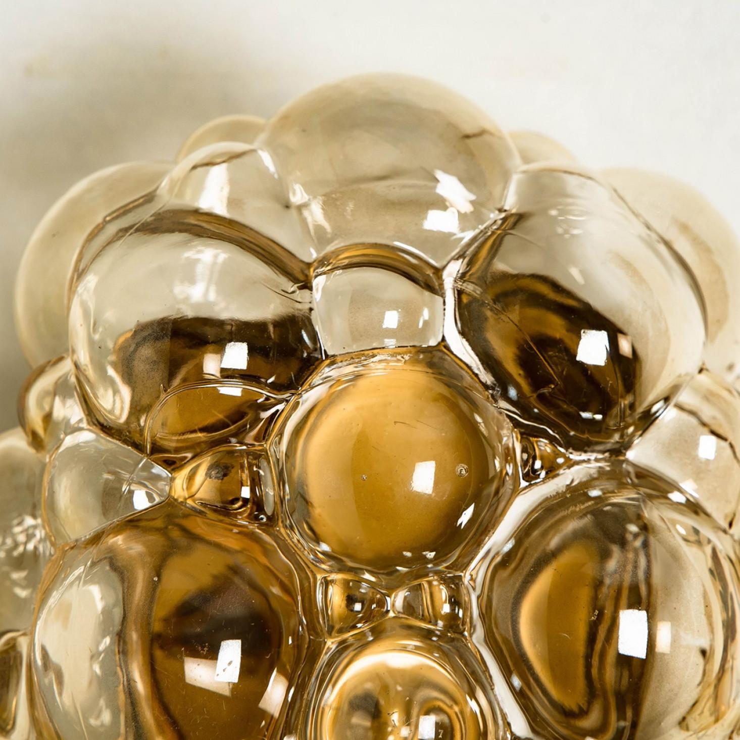 Helena Tynell Apliques de burbuja de cristal ámbar, años 60 Otro en venta
