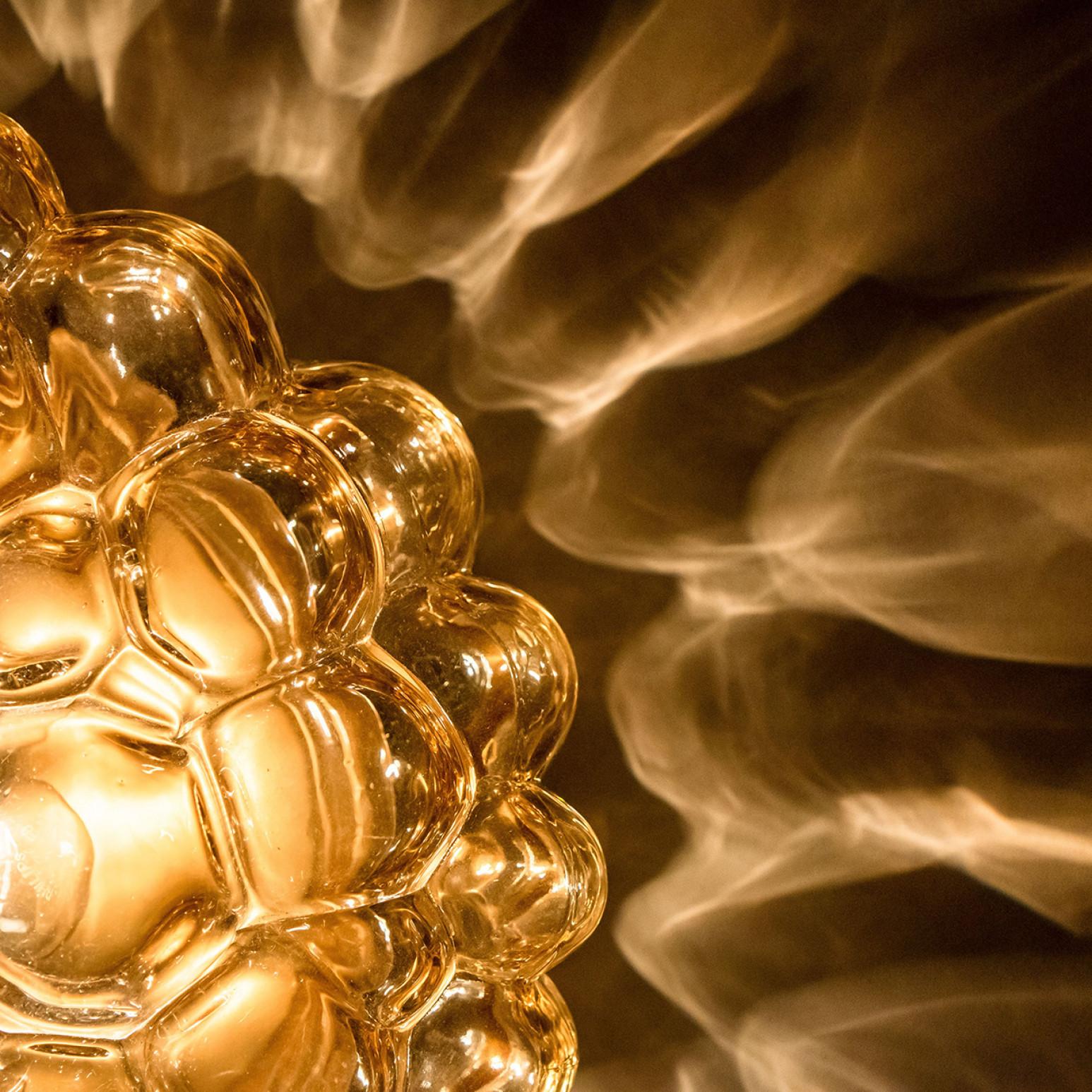 Helena Tynell Amber Glass Wall Sconces, Germany, 1960s For Sale 8