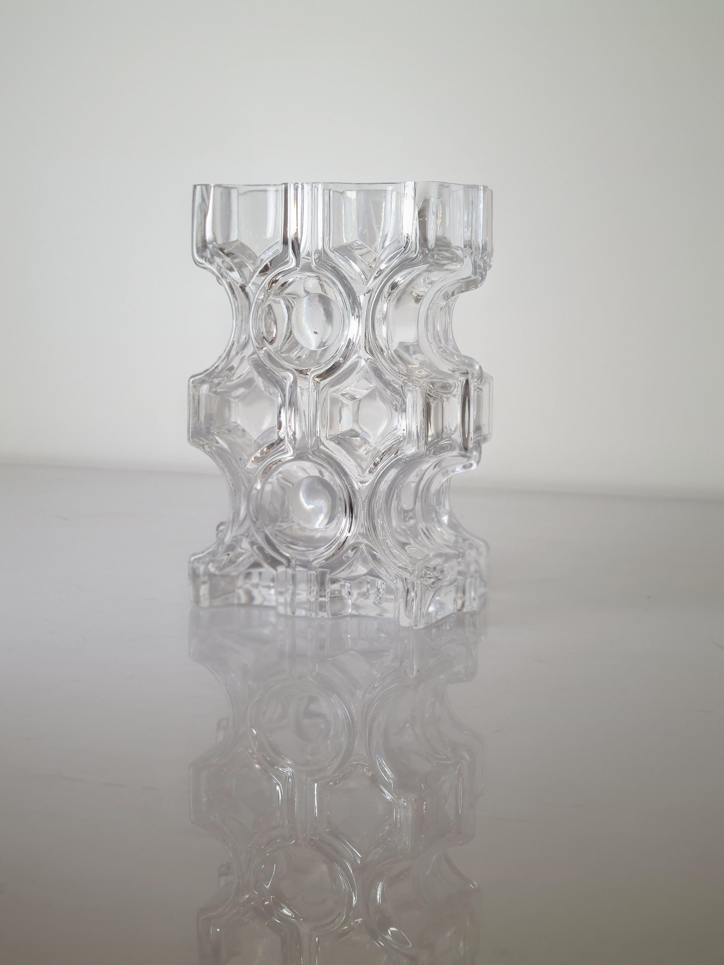 Mid-Century Modern Helena Tynell 'Brokadi' Art Glass Vase, Riihimäen lasi Oy 1970s For Sale