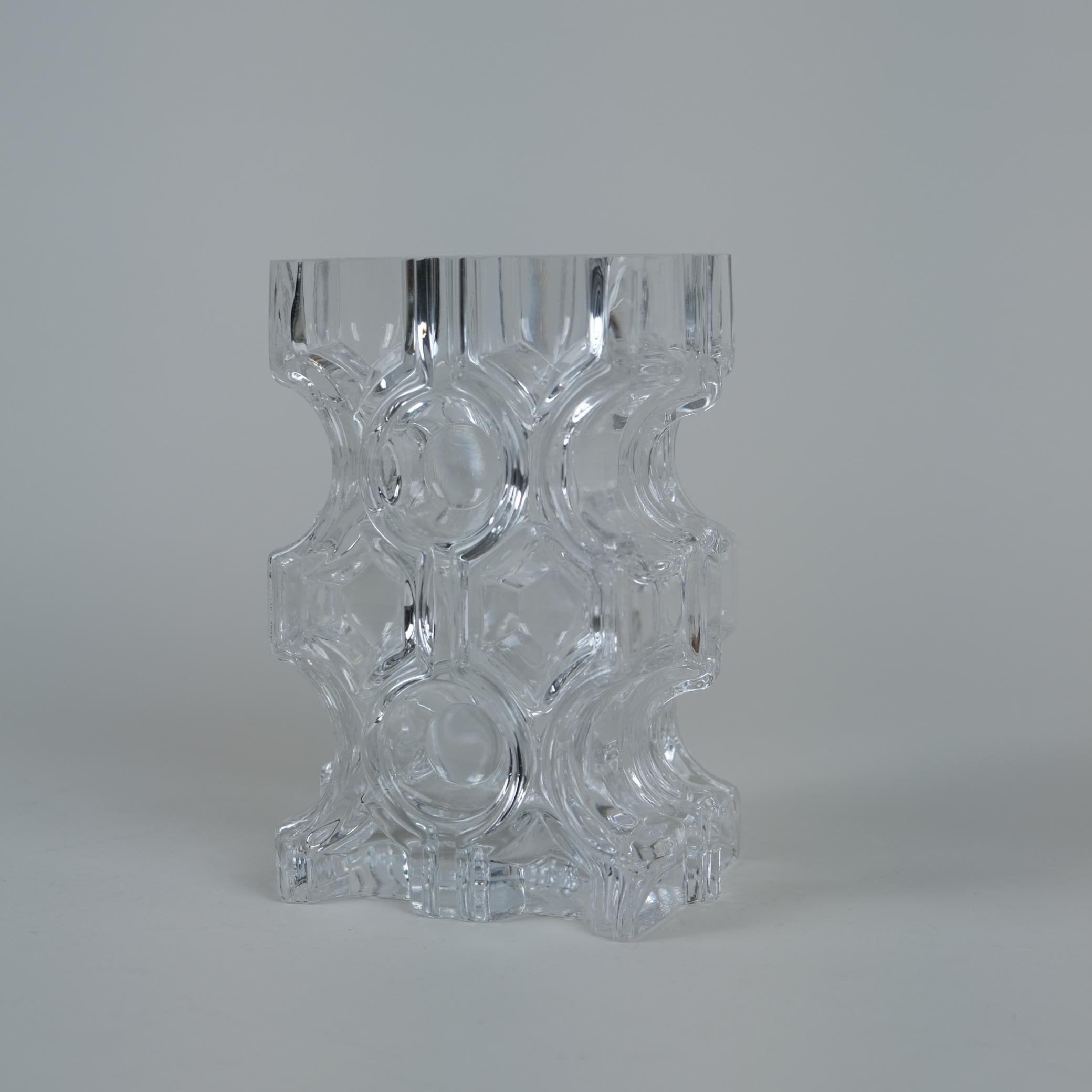 Late 20th Century Helena Tynell 'Brokadi' Art Glass Vase, Riihimäen lasi Oy 1970s For Sale