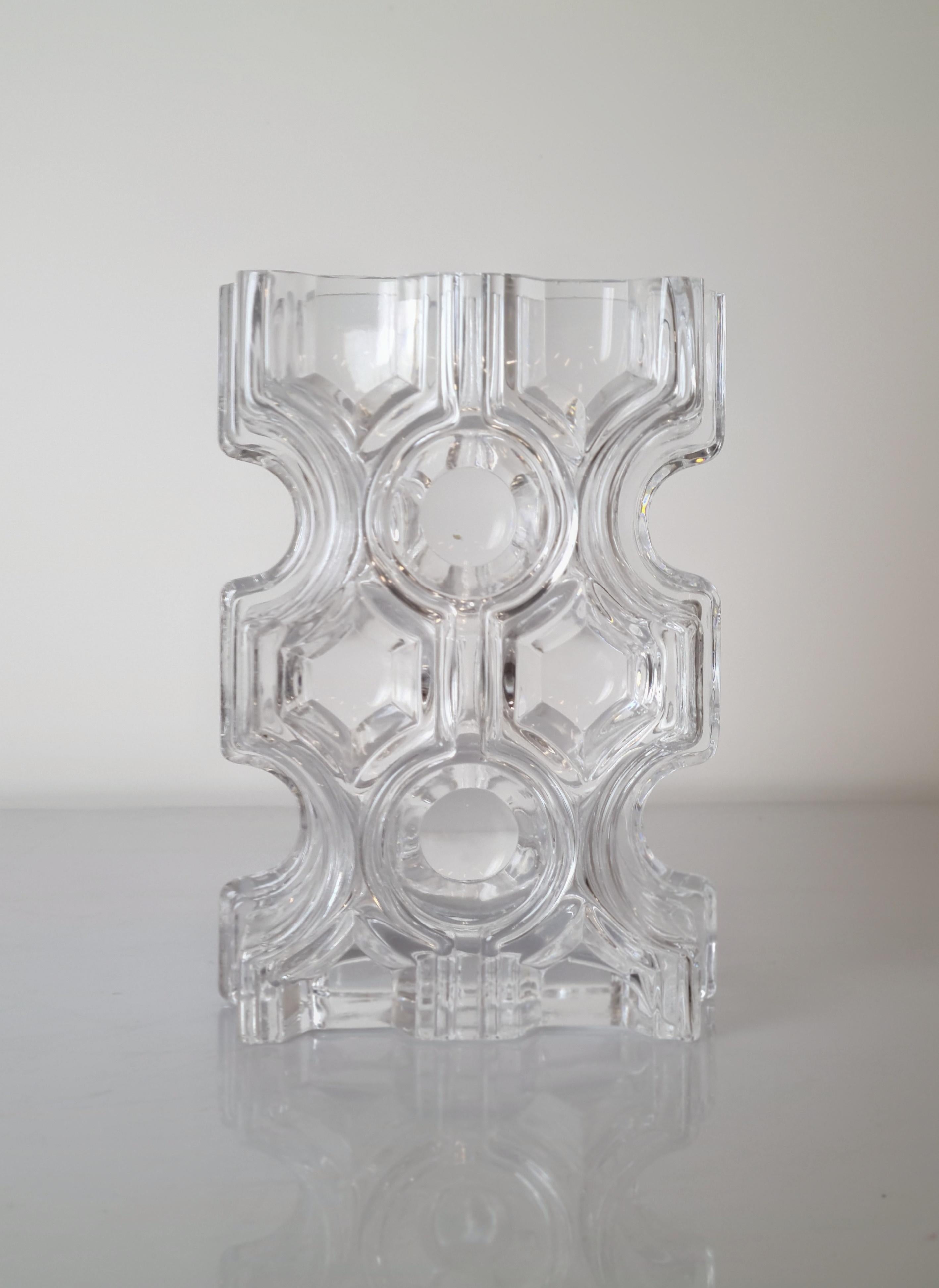 Finnish Helena Tynell 'Brokadi' Art Glass Vase, Riihimäen lasi Oy 1970s For Sale