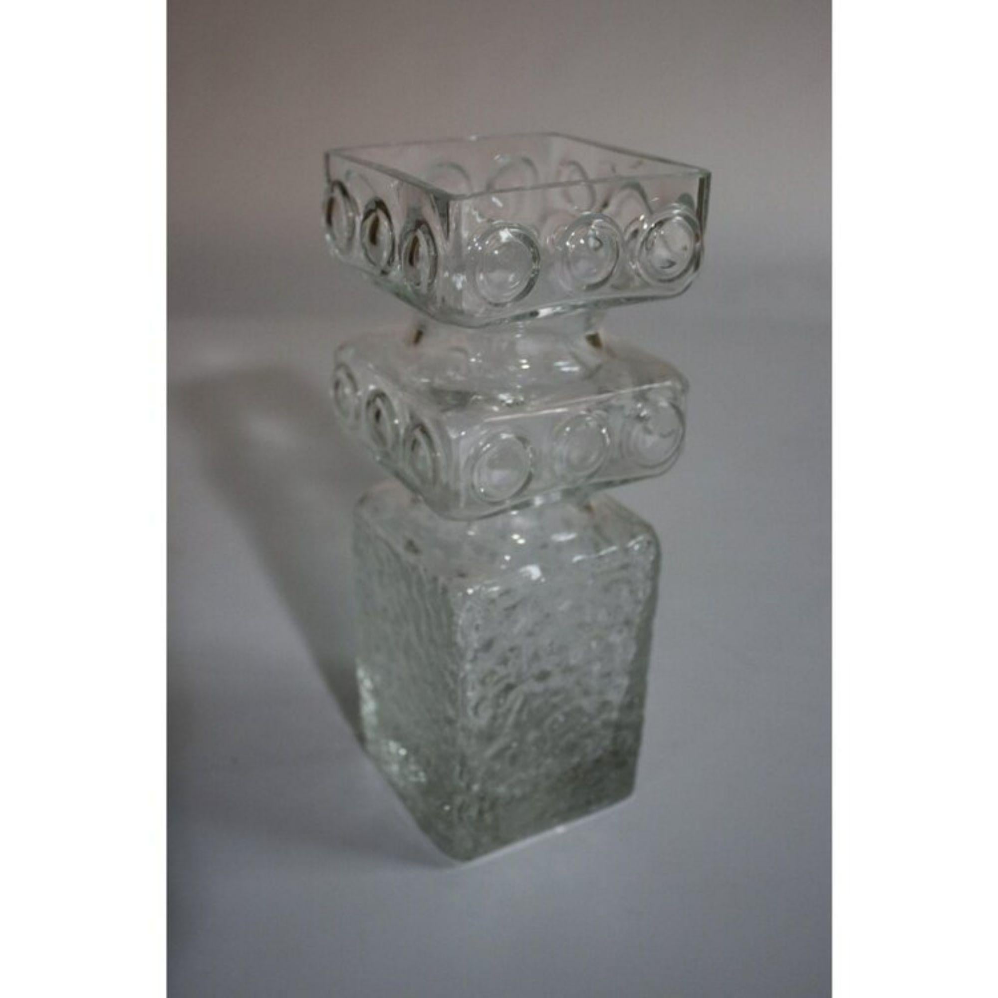 Finnish Helena Tynell Bubble Art Glass Vase by Helena Tynell For Sale