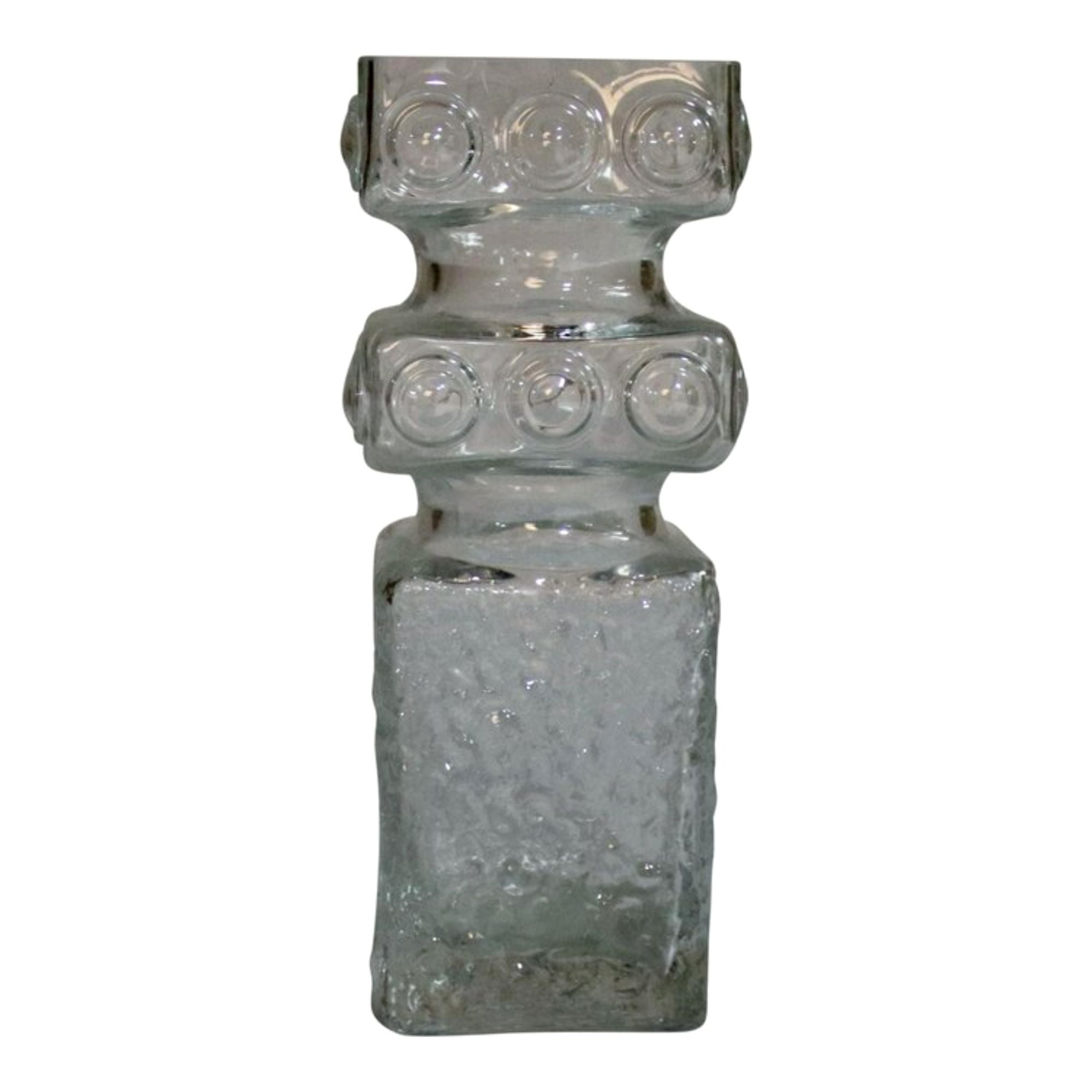 Helena Tynell Bubble Art Glass Vase by Helena Tynell For Sale