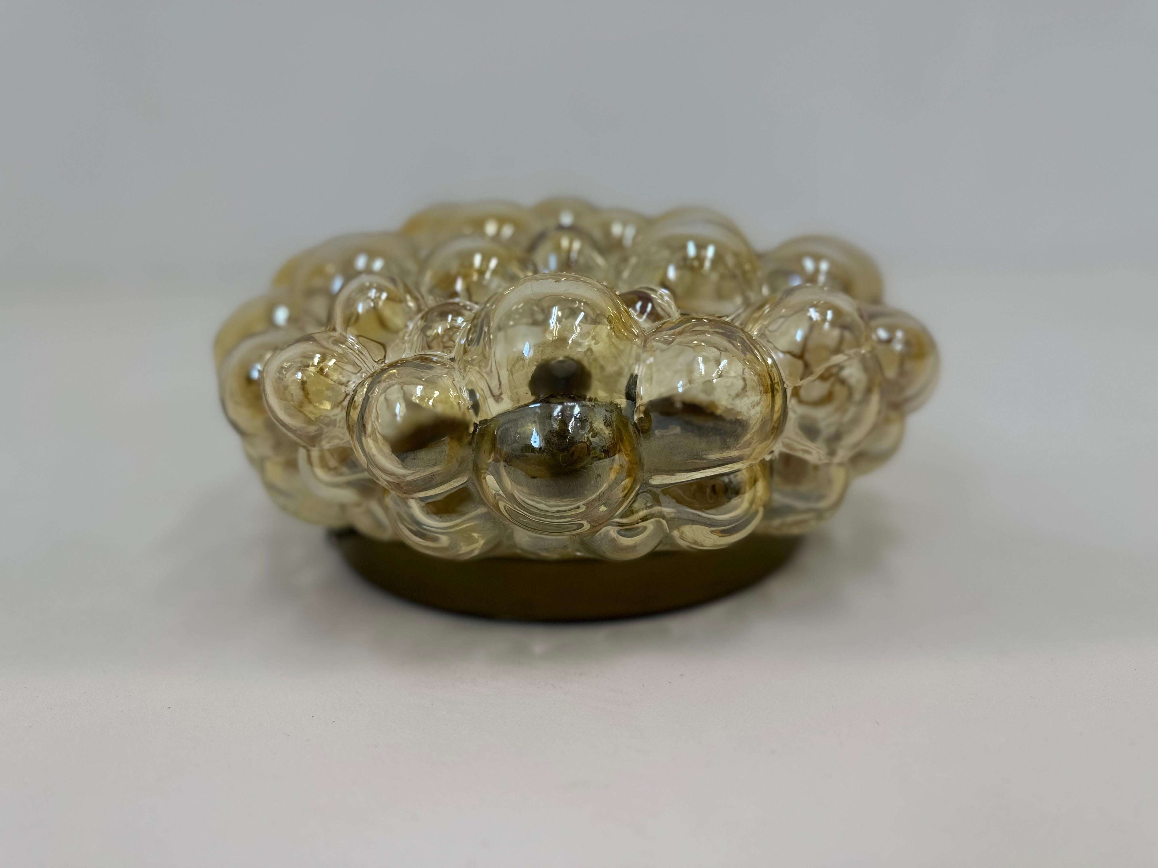 Helena Tynell, plafonnier à encastrer en verre bullé , 1970's Allemagne en vente 4