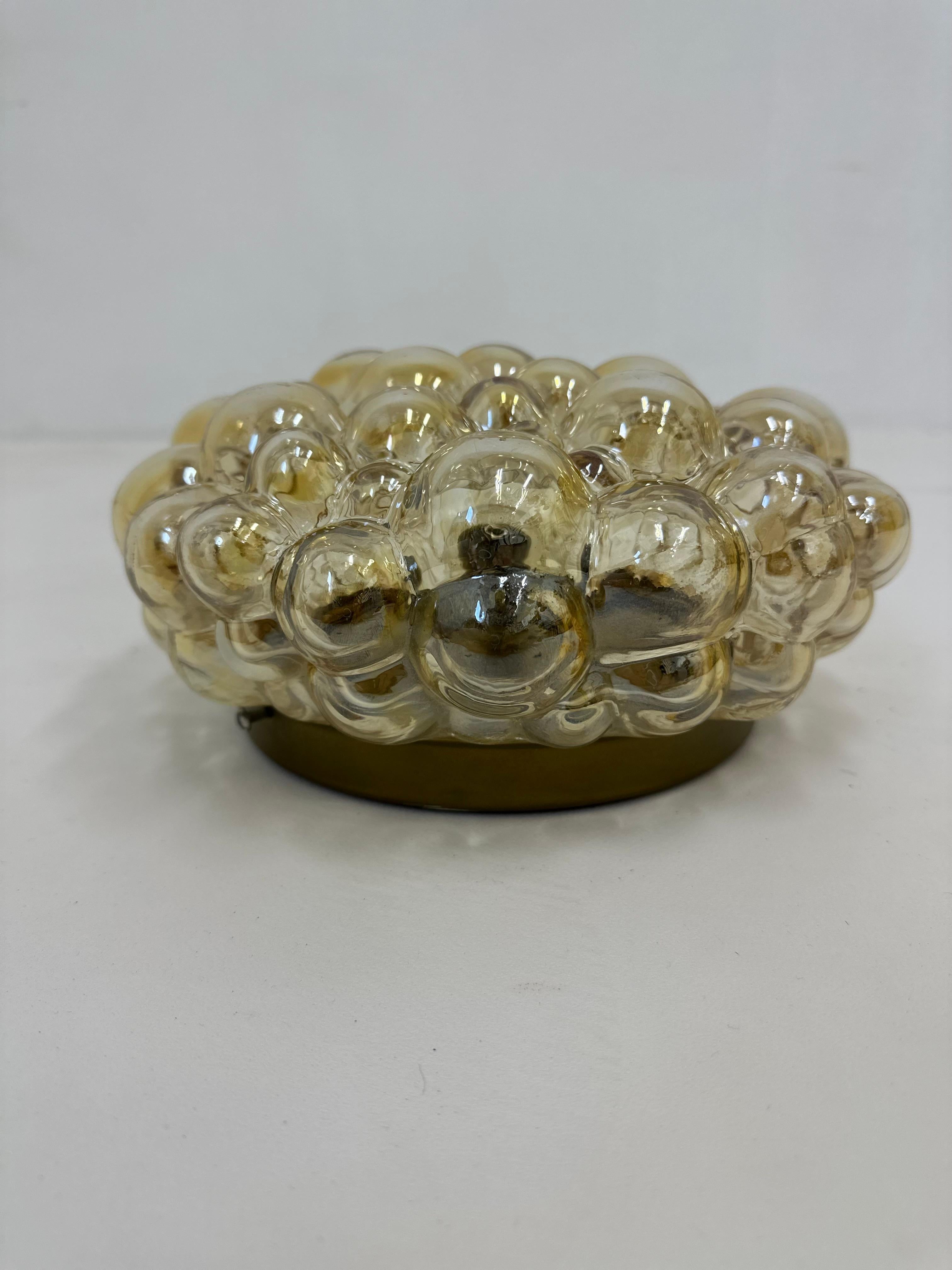 Helena Tynell, plafonnier à encastrer en verre bullé , 1970's Allemagne en vente 5