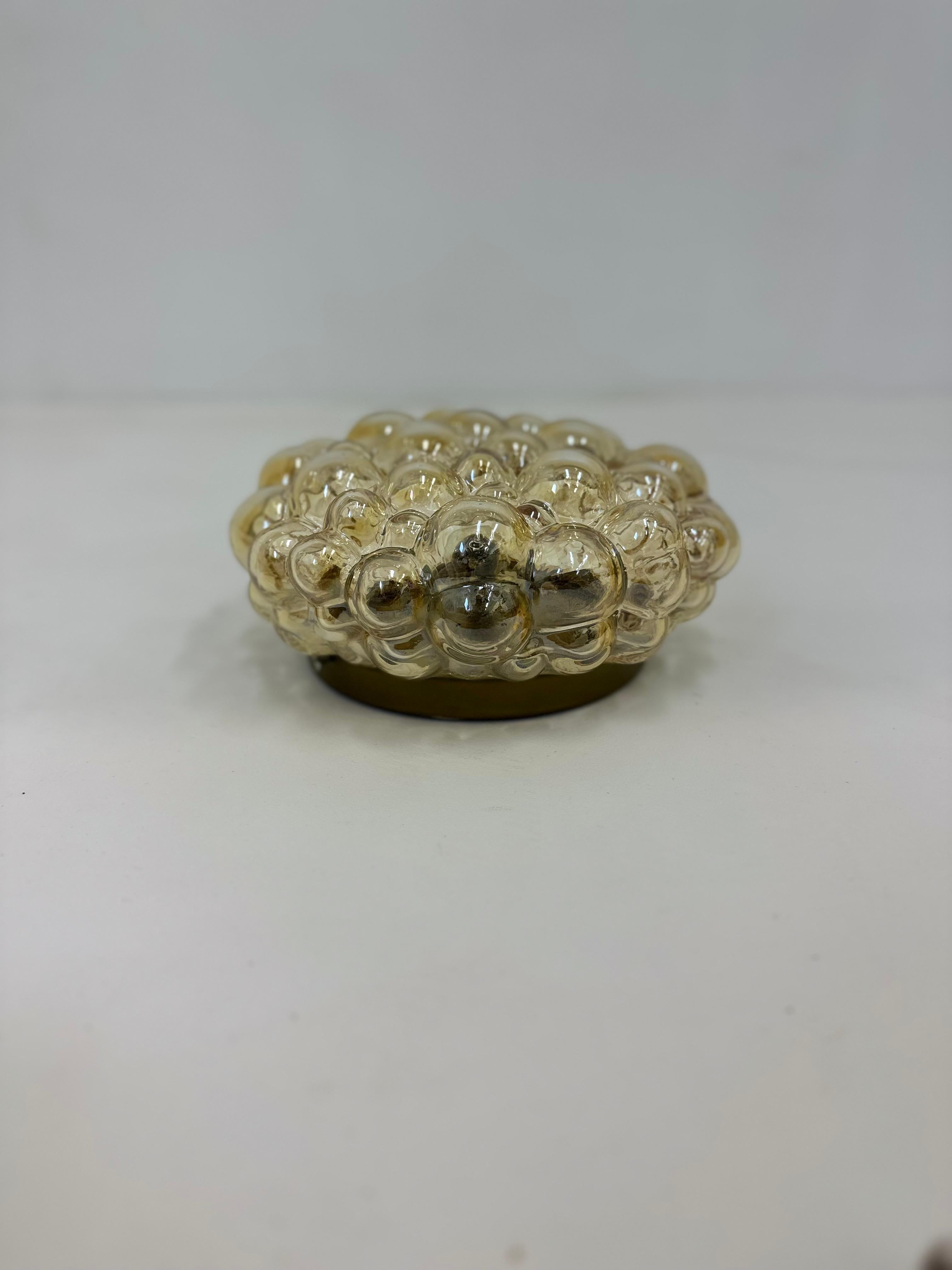 Helena Tynell, plafonnier à encastrer en verre bullé , 1970's Allemagne en vente 6