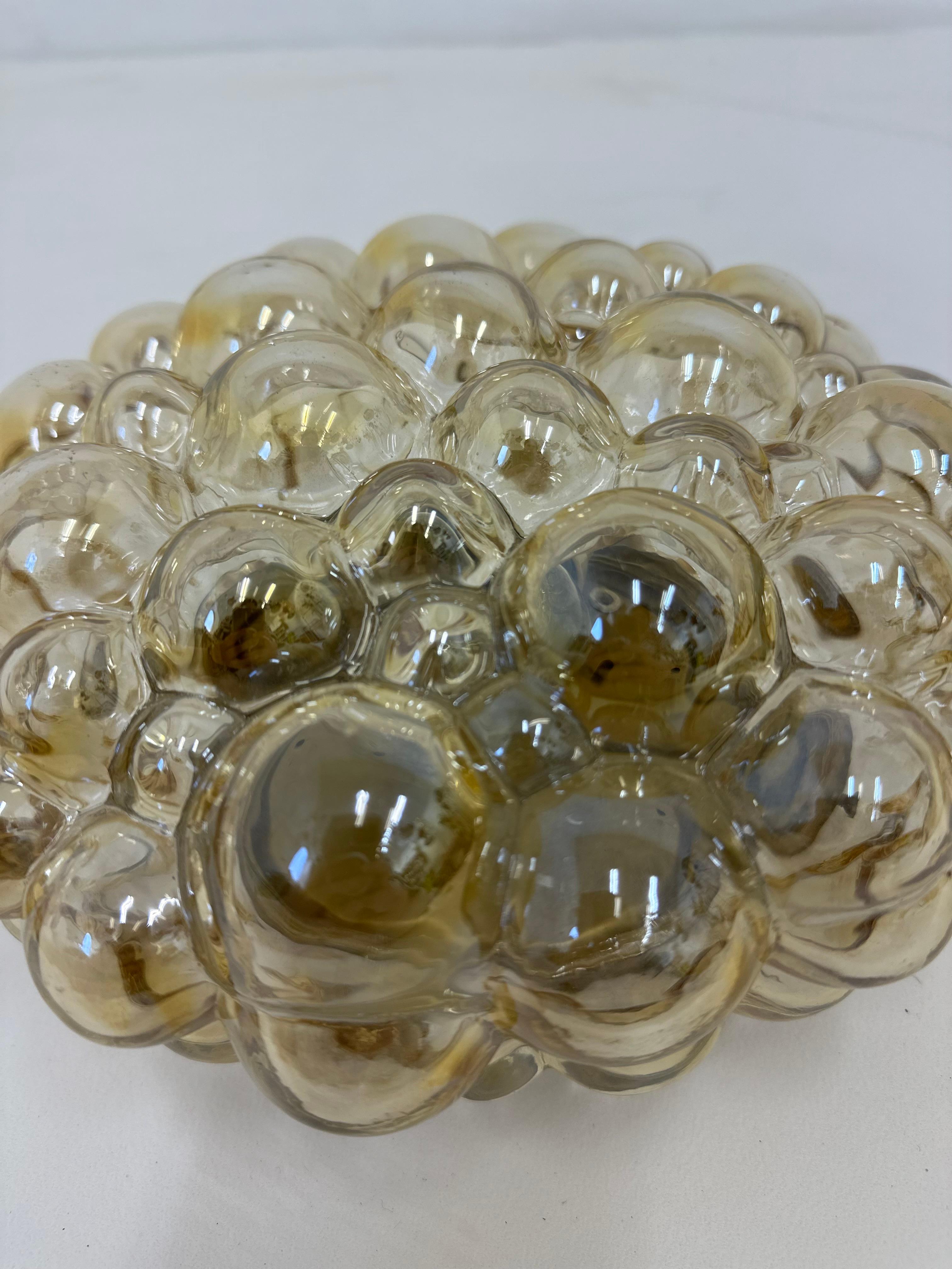 Helena Tynell, plafonnier à encastrer en verre bullé , 1970's Allemagne en vente 7