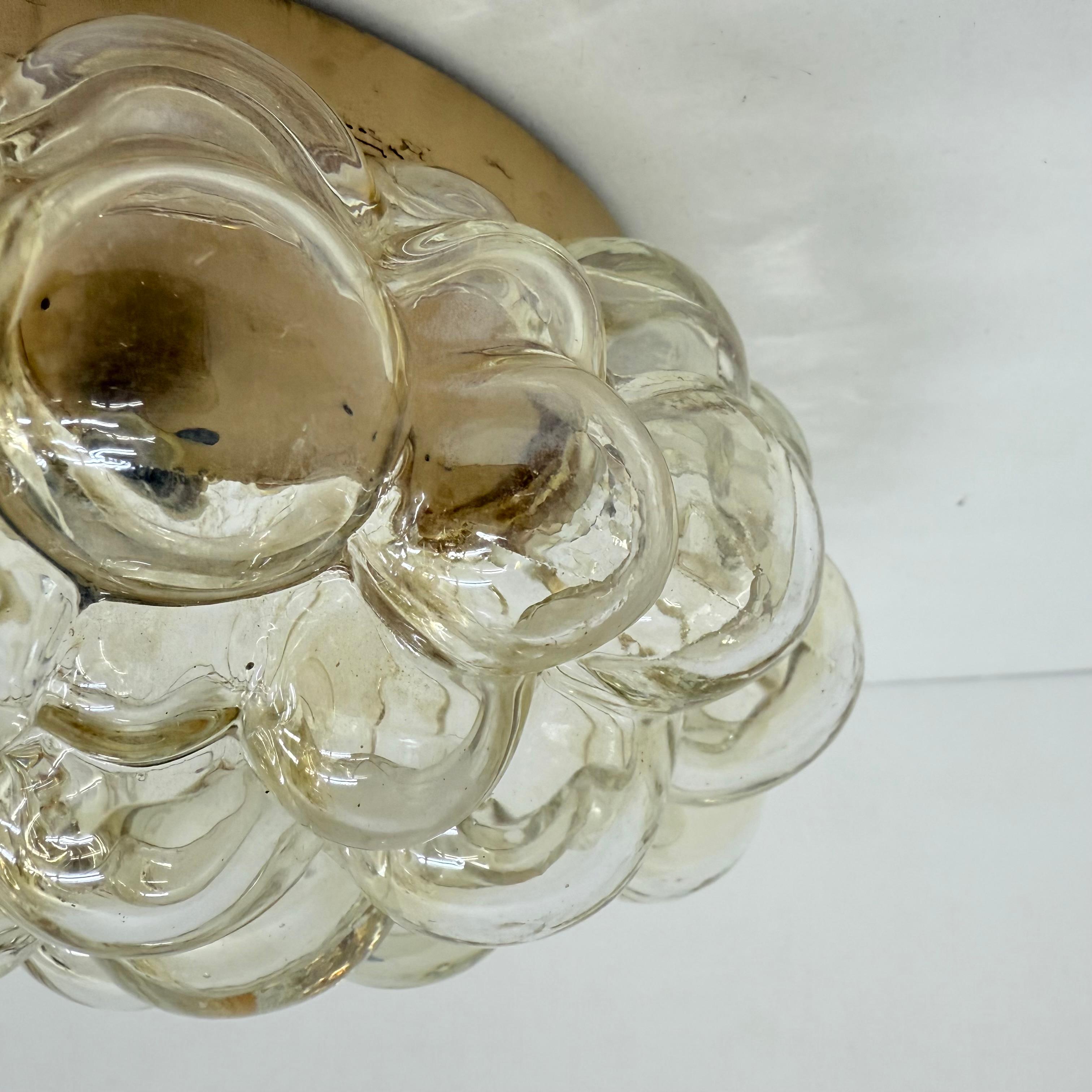 Helena Tynell, plafonnier à encastrer en verre bullé , 1970's Allemagne en vente 10