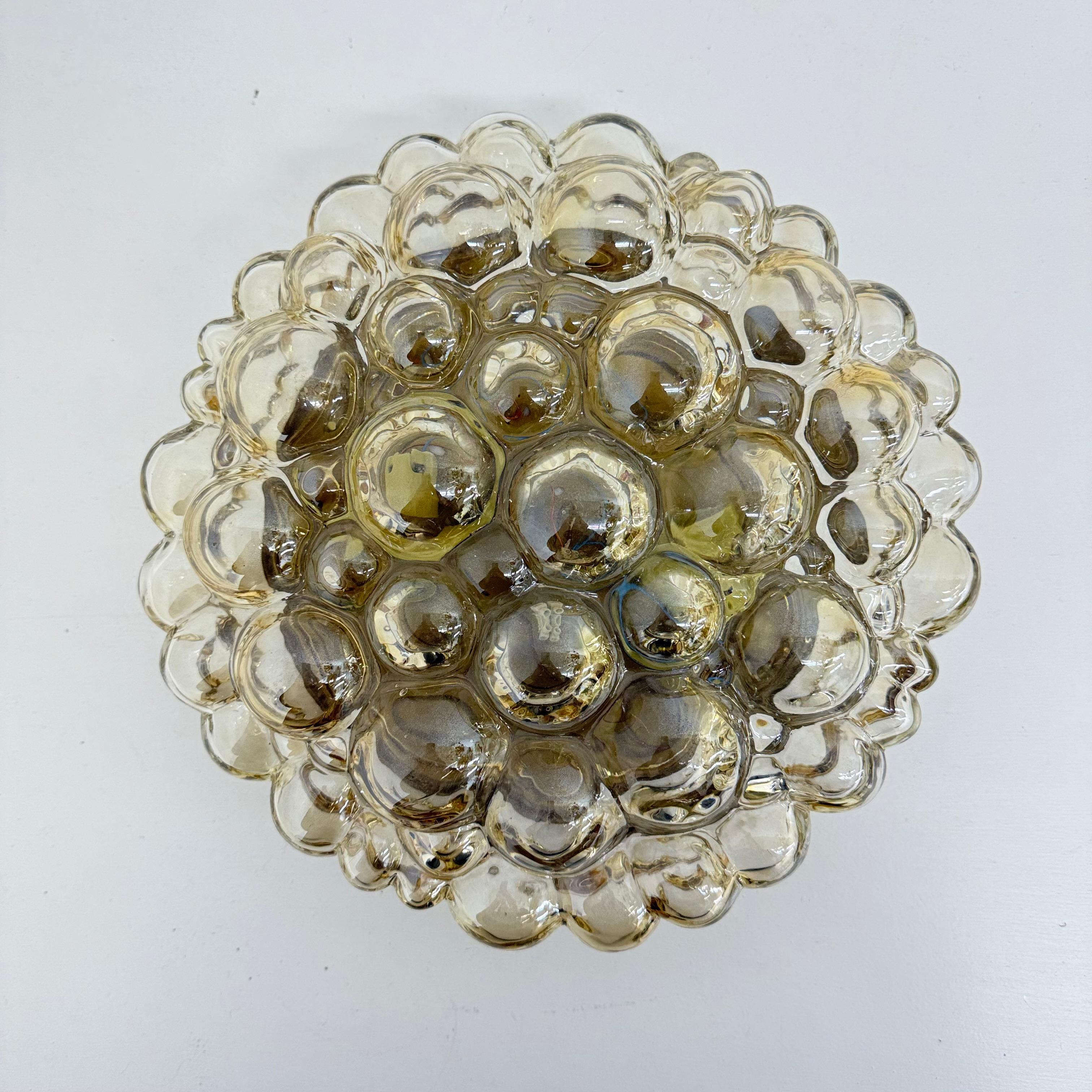 Helena Tynell, plafonnier à encastrer en verre bullé , 1970's Allemagne en vente 11