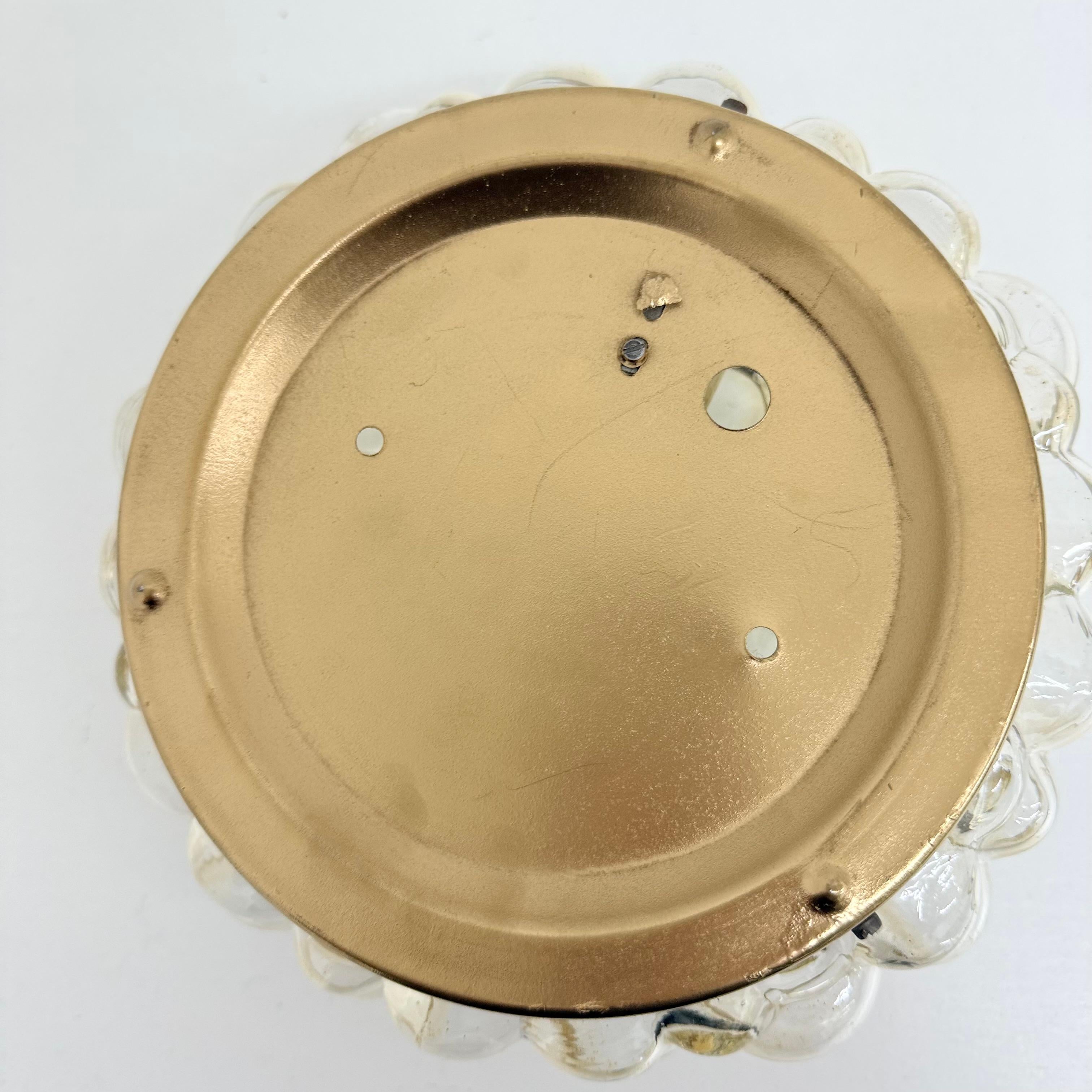 Helena Tynell, plafonnier à encastrer en verre bullé , 1970's Allemagne en vente 12