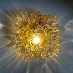 Lampada da soffitto a incasso in vetro a bolle d'aria Helena Tynell, anni '70, Germania