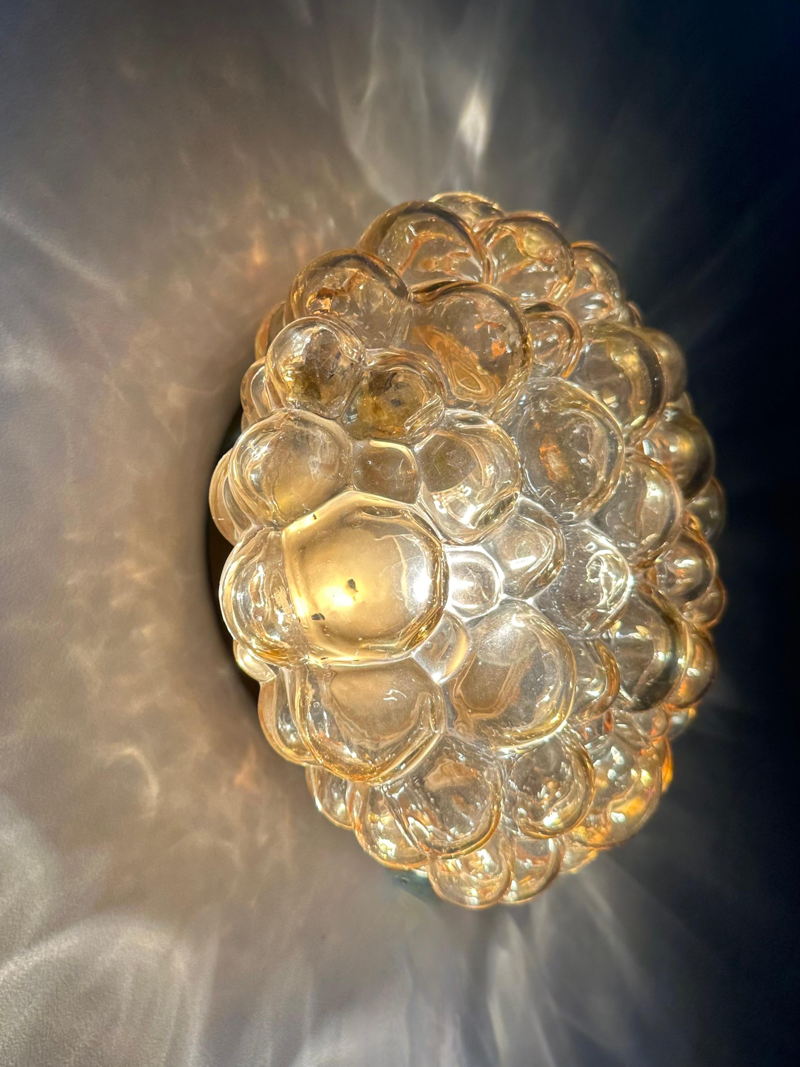 Helena Tynell, plafonnier à encastrer en verre bullé , 1970's Allemagne en vente 13