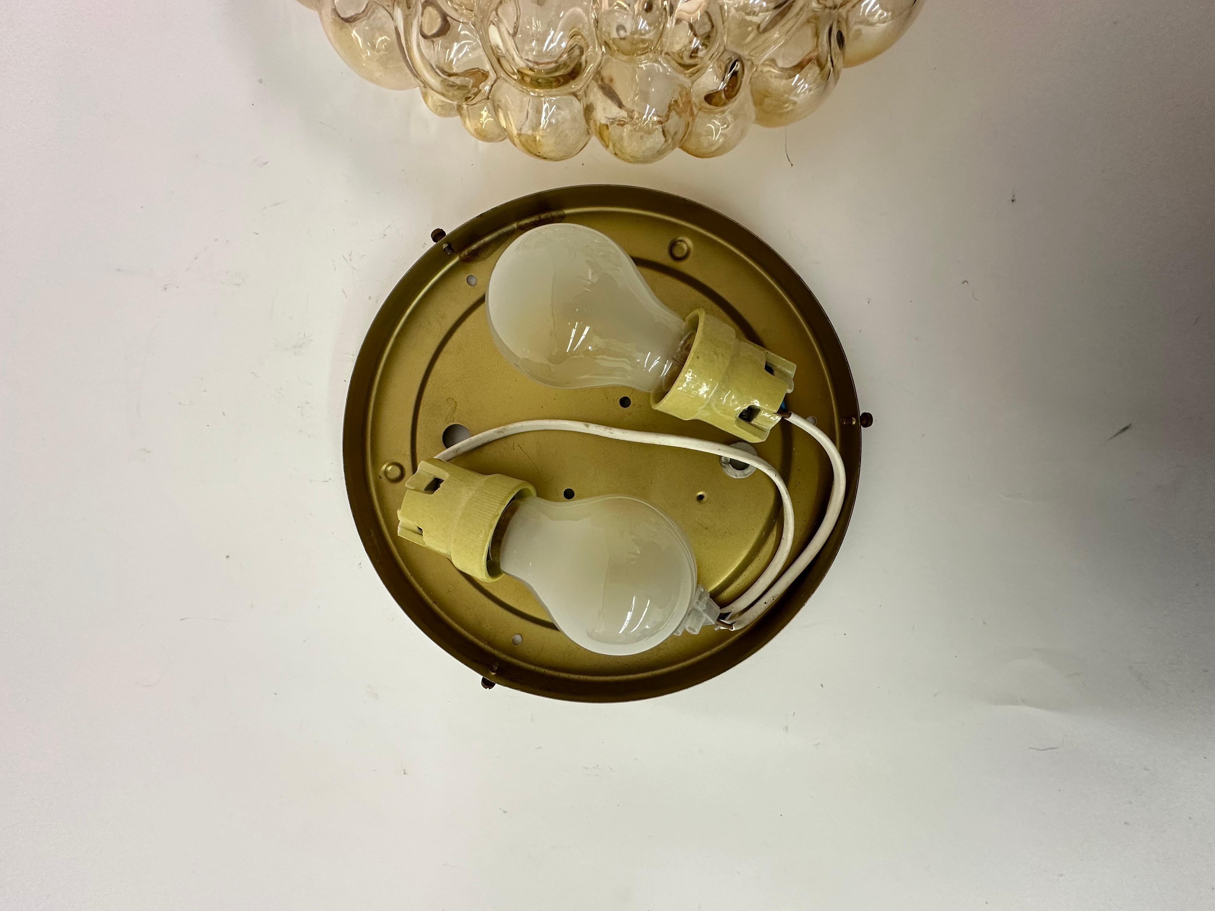 Mid-Century Modern Helena tynell bubble glass flush mount ceiling lamp , 1970’s Germany For Sale