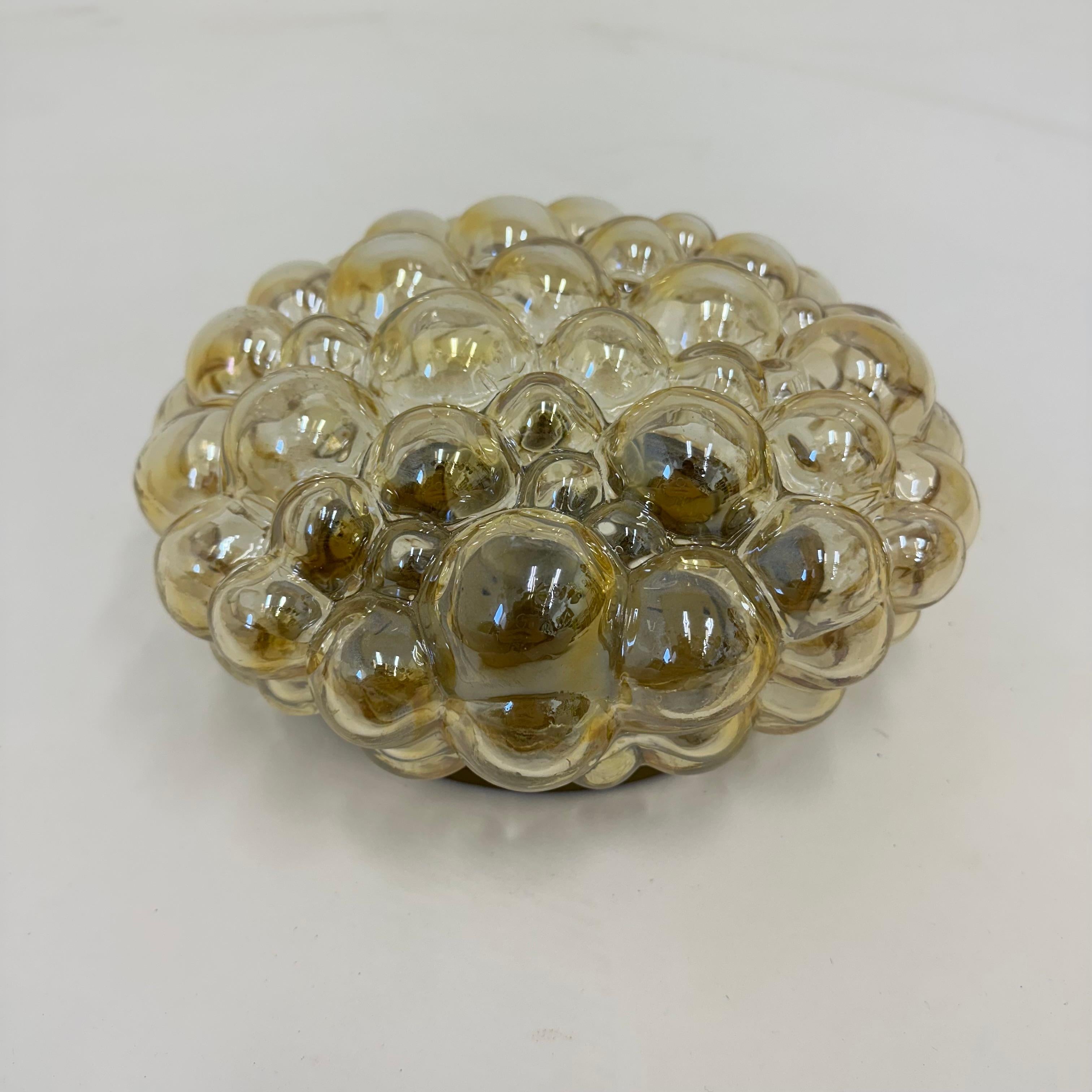 Helena Tynell, plafonnier à encastrer en verre bullé , 1970's Allemagne Bon état - En vente à Delft, NL