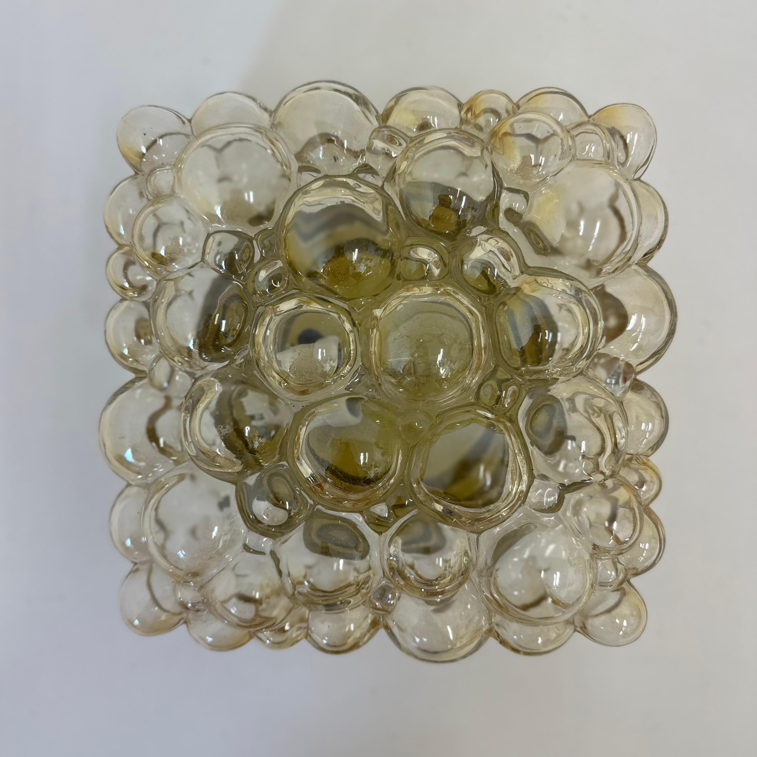 Verre Helena Tynell, plafonnier à encastrer en verre bullé , 1970's Allemagne en vente