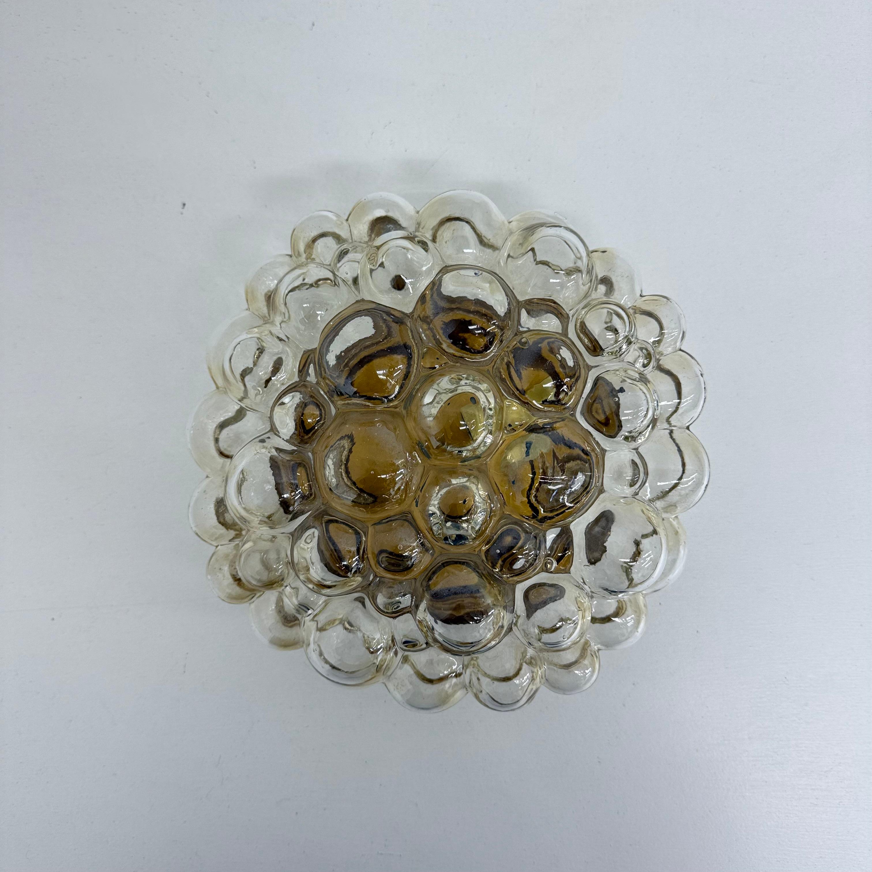Helena Tynell, plafonnier à encastrer en verre bullé , 1970's Allemagne en vente 2