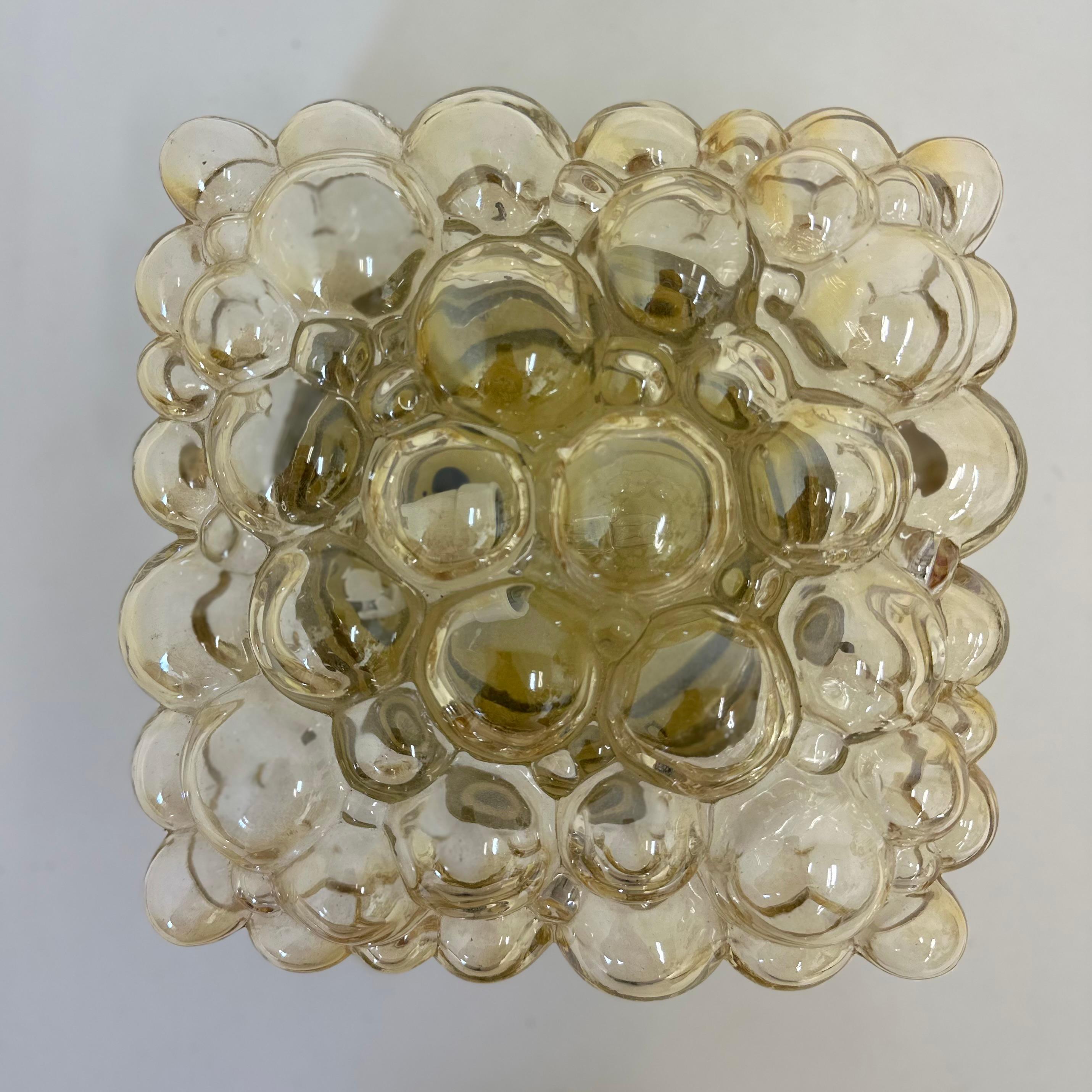 Helena Tynell, plafonnier à encastrer en verre bullé , 1970's Allemagne en vente 2