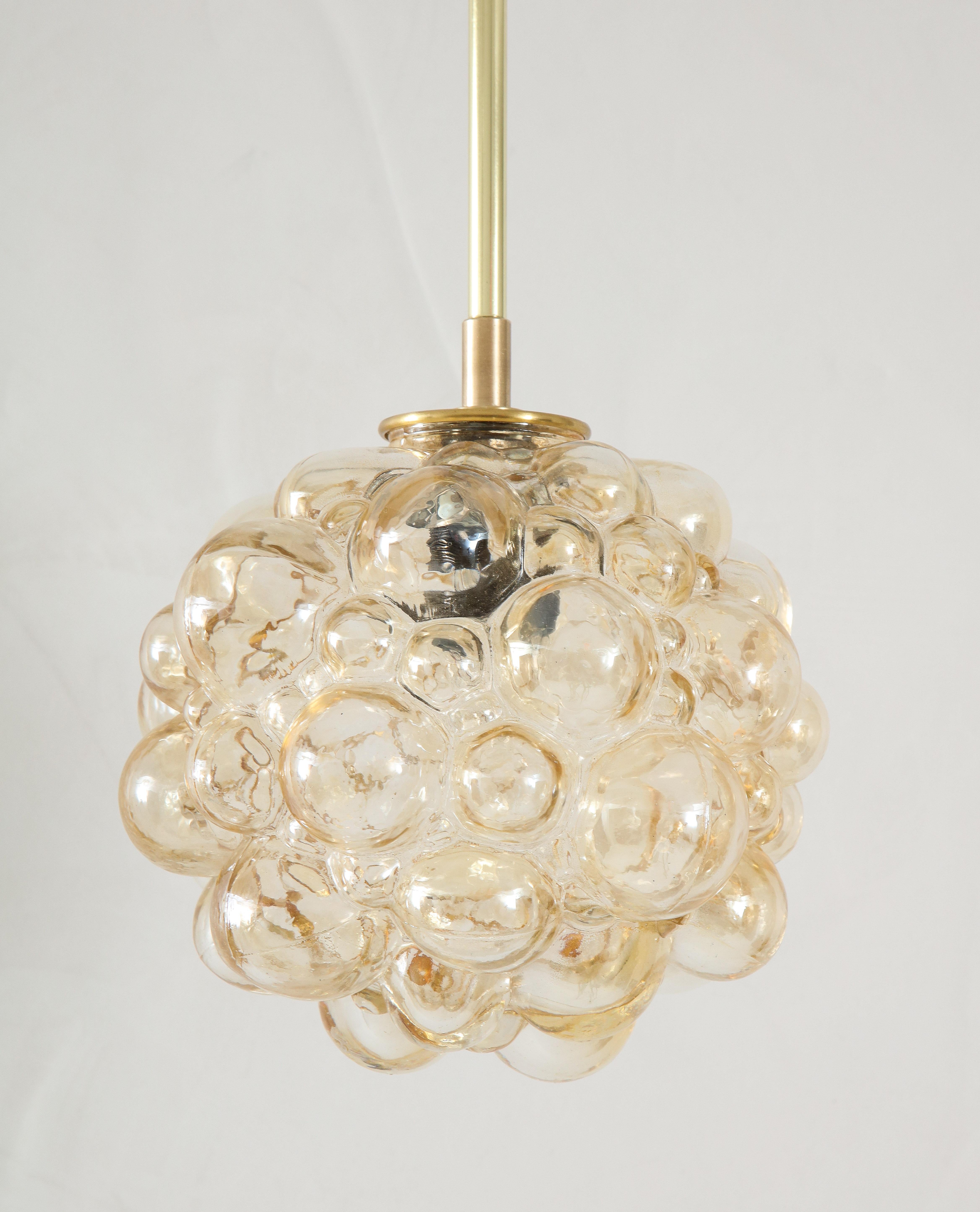 Mid-Century Modern Helena Tynell Bubble Glass Pendant Lights 8 Available