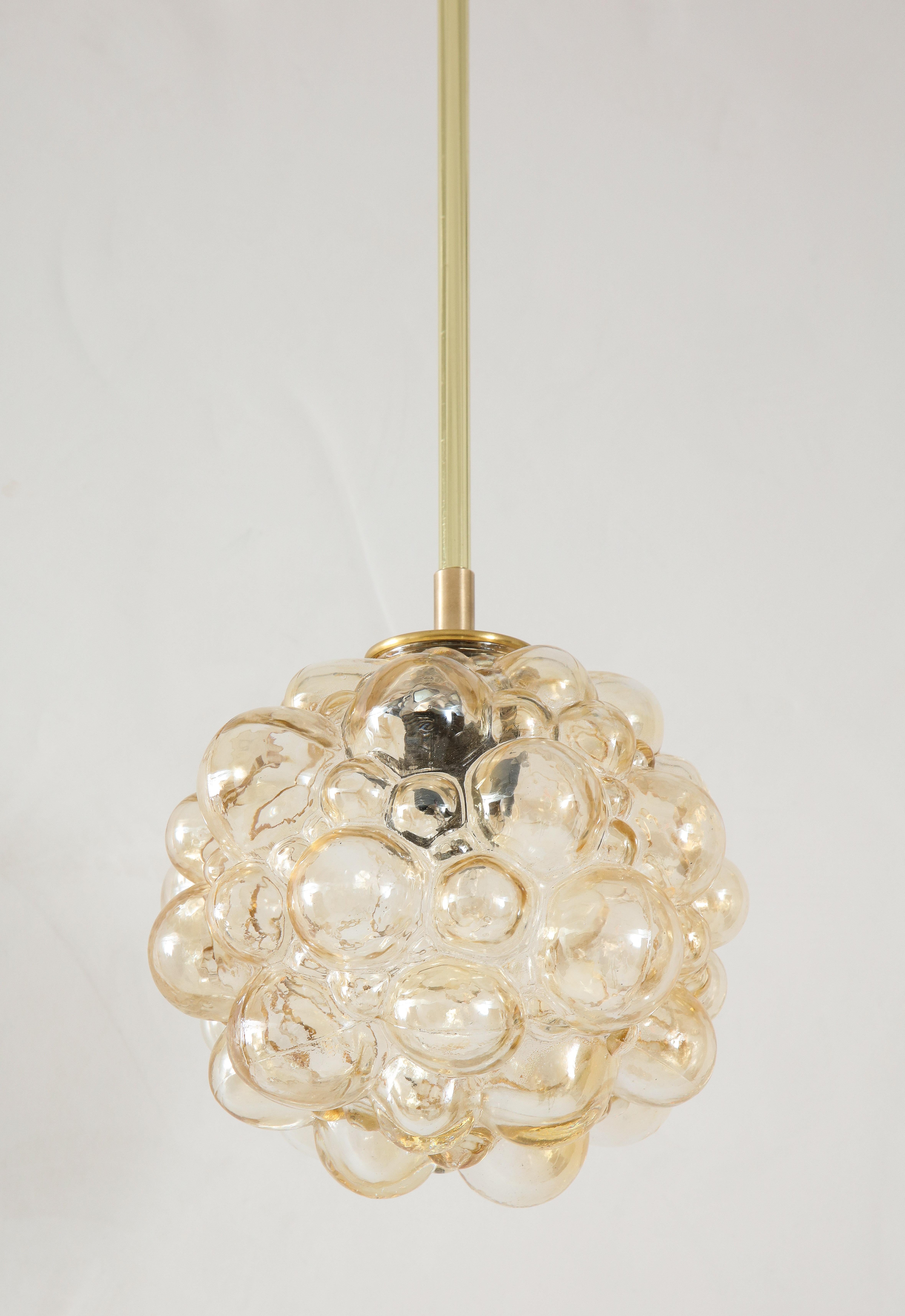 German Helena Tynell Bubble Glass Pendant Lights 8 Available