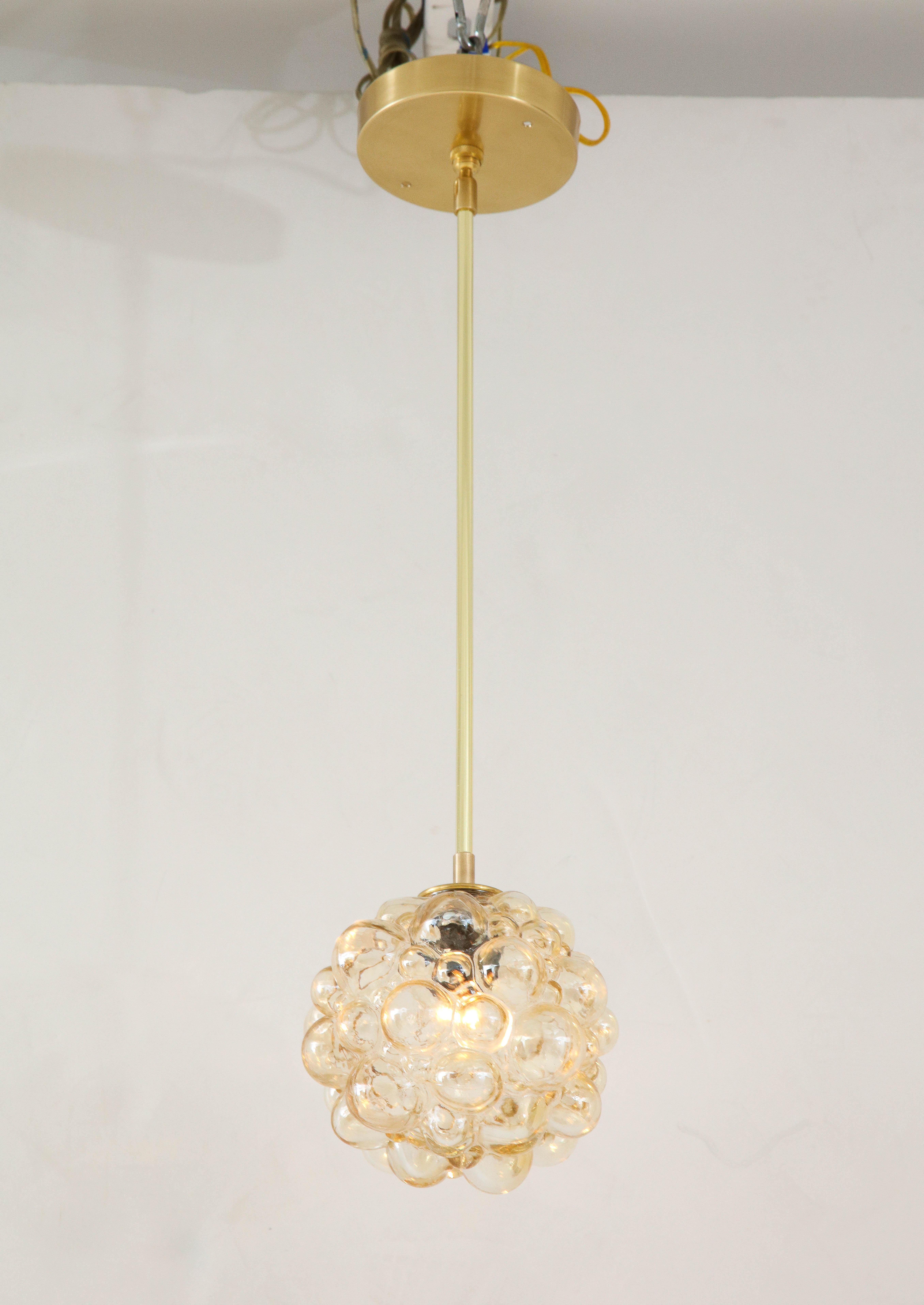 Mid-20th Century Helena Tynell Bubble Glass Pendant Lights 8 Available