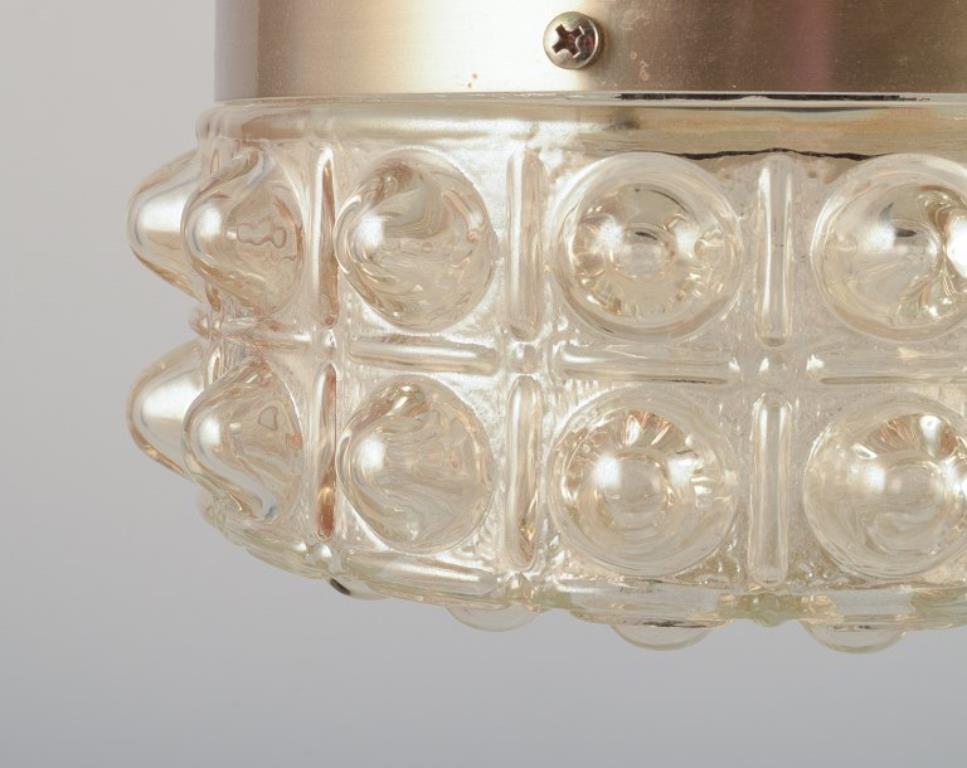 Fine XX secolo Helena Tynell, artista finlandese del vetro, per Limburg. Lampada da soffitto di design, anni '70 in vendita