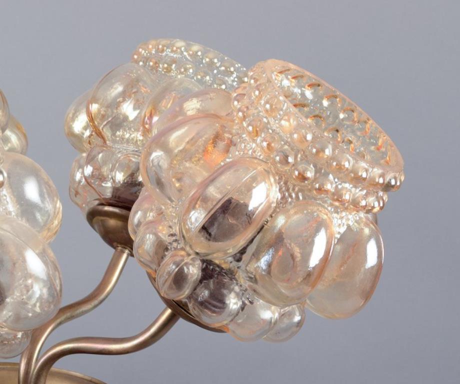 Fine XX secolo Helena Tynell. Lampada da soffitto a cinque bracci in ottone. 1970s in vendita