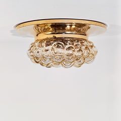 Helena Tynell for Limburg. Space Age glass flush mount, Germany, 1970s