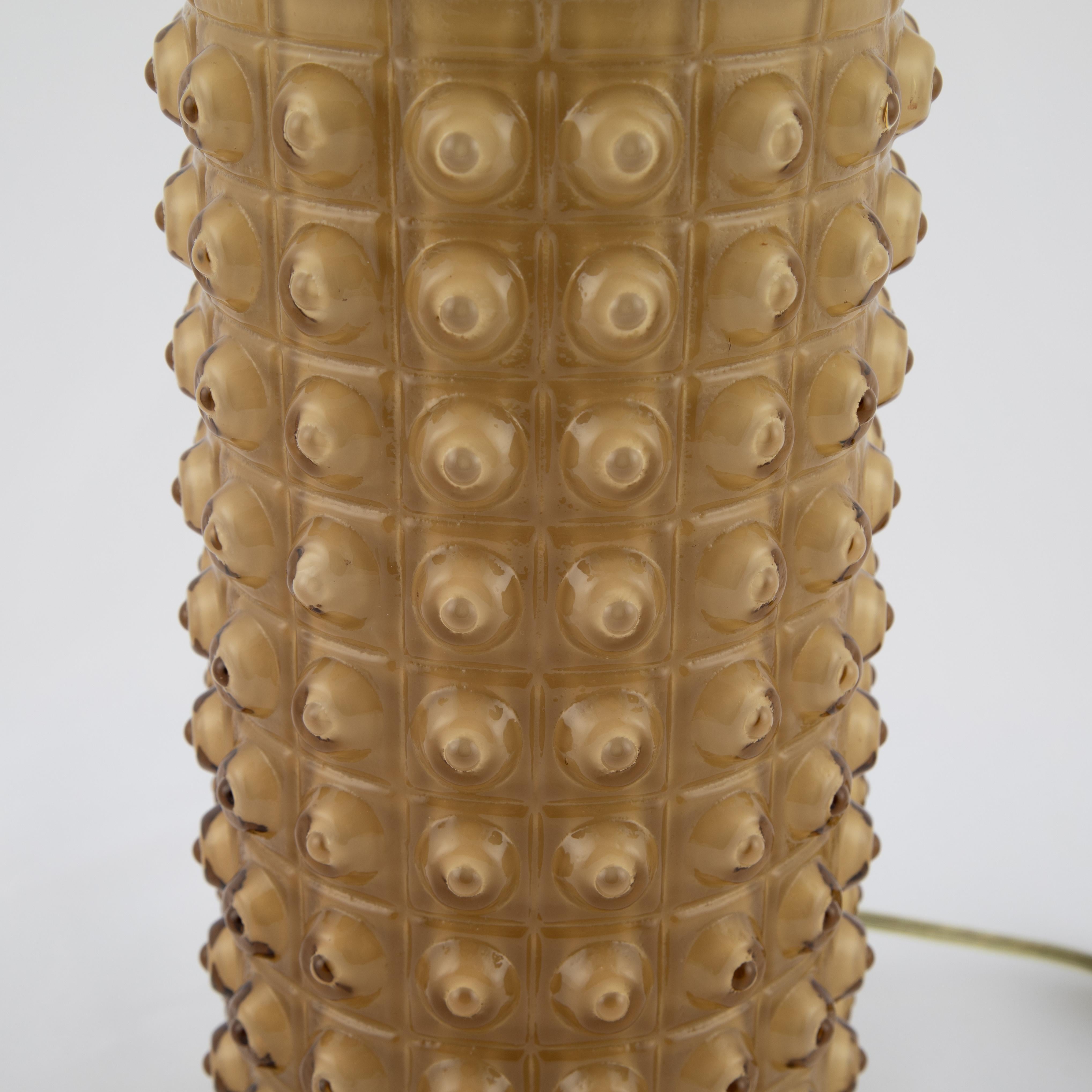 Helena Tynell for Luxus Butterscotch Glass Table Lamps, circa 1960s For Sale 7