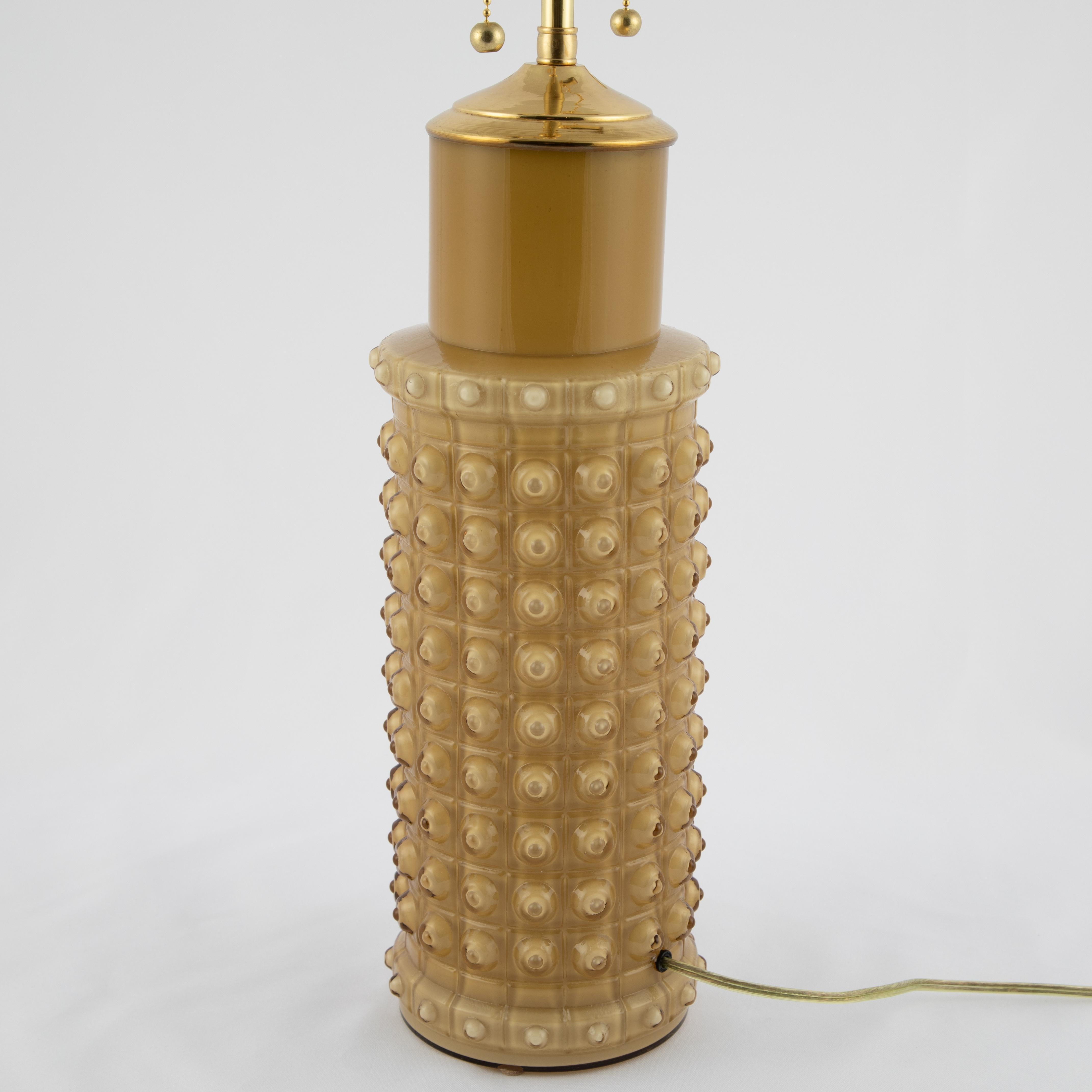 Mid-20th Century Helena Tynell for Luxus Butterscotch Glass Table Lamps, circa 1960s For Sale
