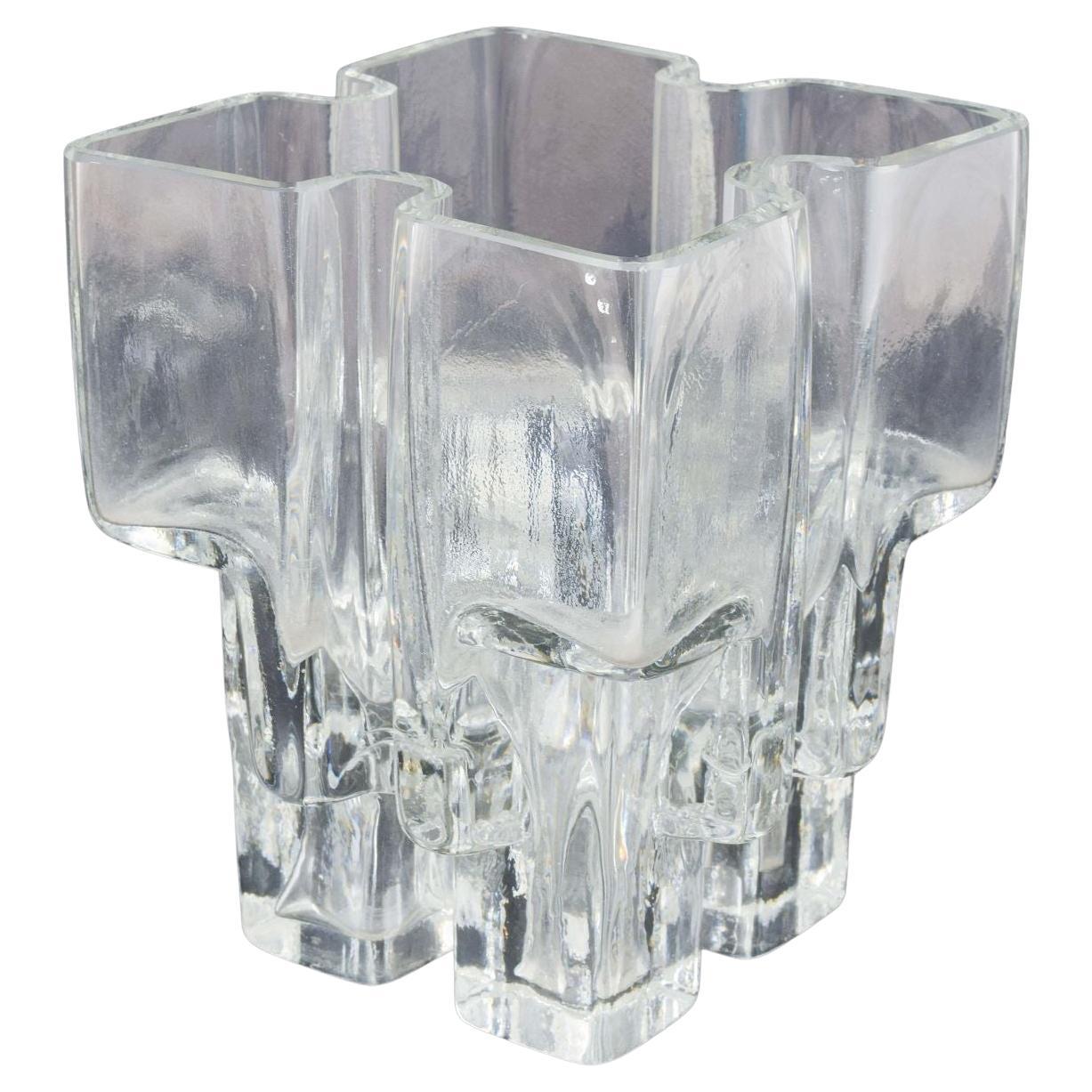 Helena Tynell for Riihimäen Lasi, Finland. Modern art glass vase, 1960s/70s en venta