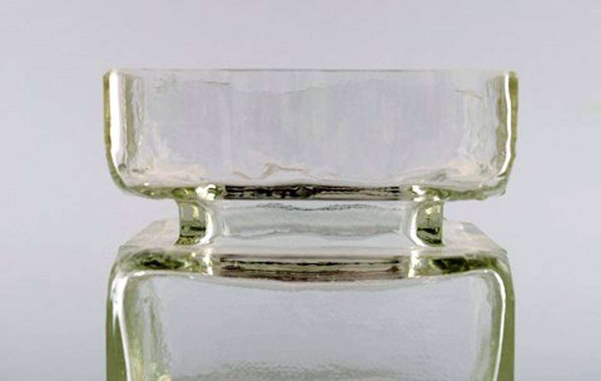 Scandinavian Modern Helena Tynell for Riihimäen Lasi Oy. 3 Vases in Mouth Blown Art Glass For Sale