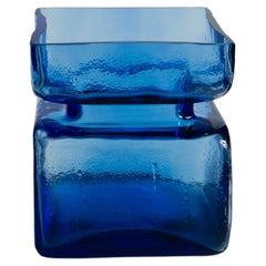Helena Tynell for Riihimäen Pala/Block Blue Glass Vase