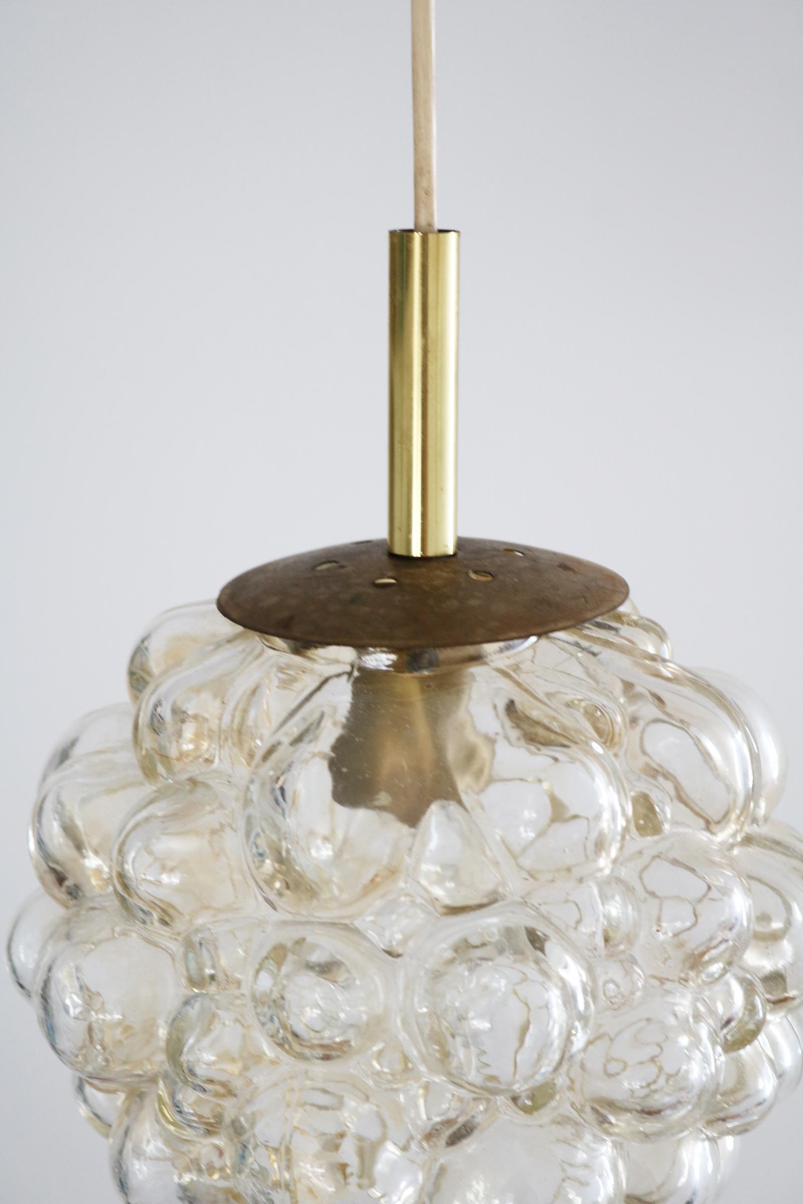 Mid-Century Modern Helena Tynell Glass Pendant Bubble Lamp for Glashütte Limburg, Germany, 1960s