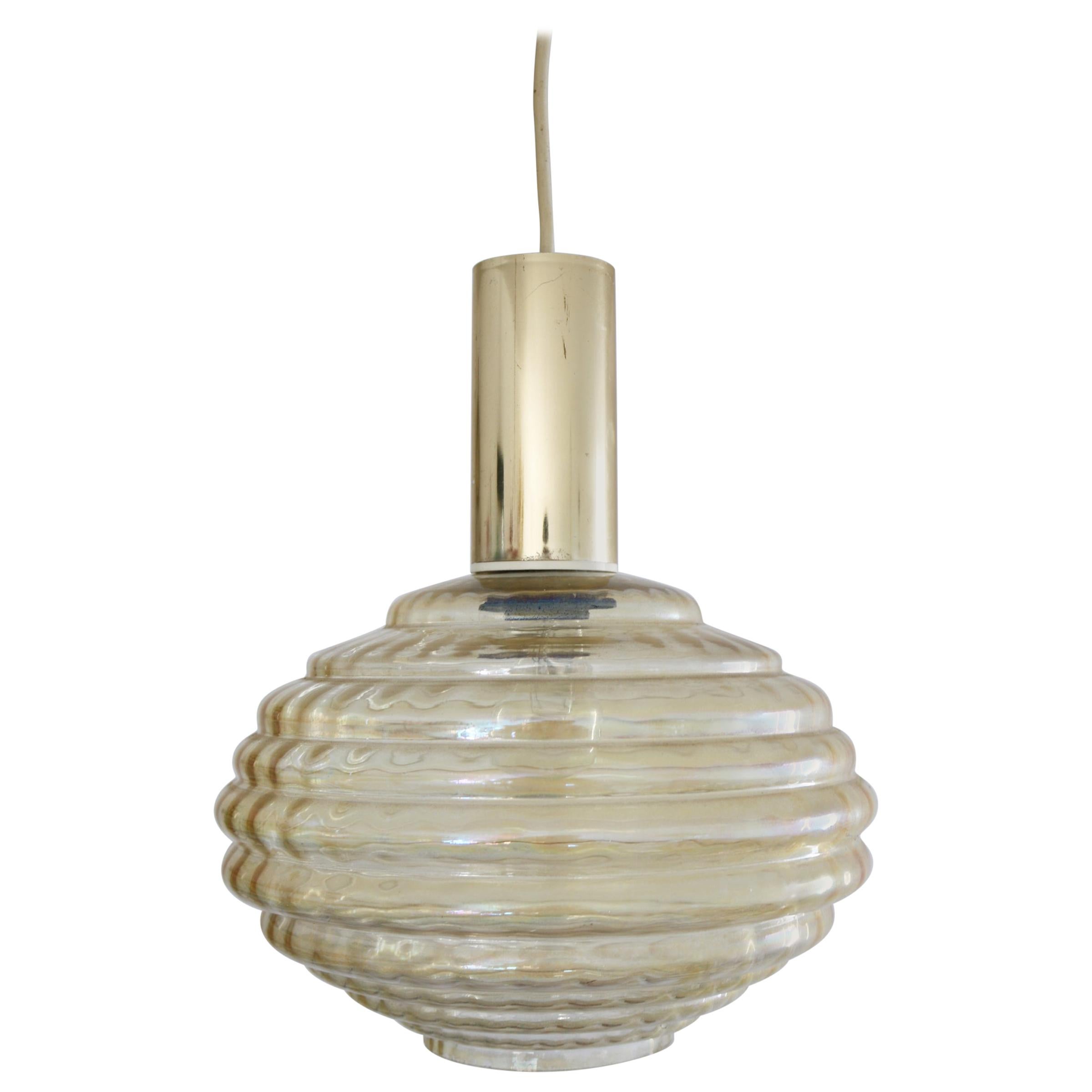 Helena Tynell Glass Pendant Lamp for Glashutte Limburg, Germany, 1960s