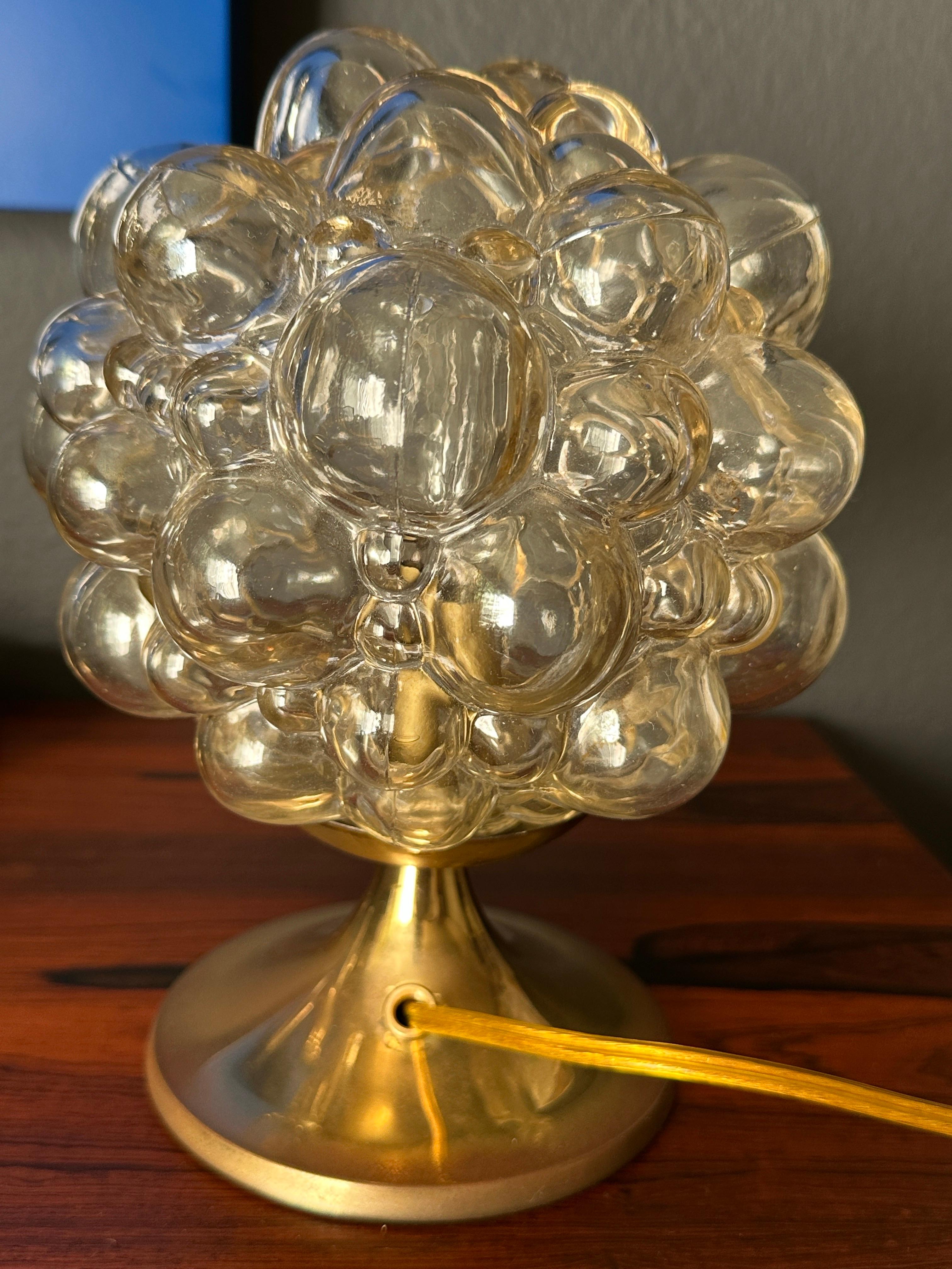 Mid-Century Modern Helena Tynell Golden Amber Bubble Glass Lamp