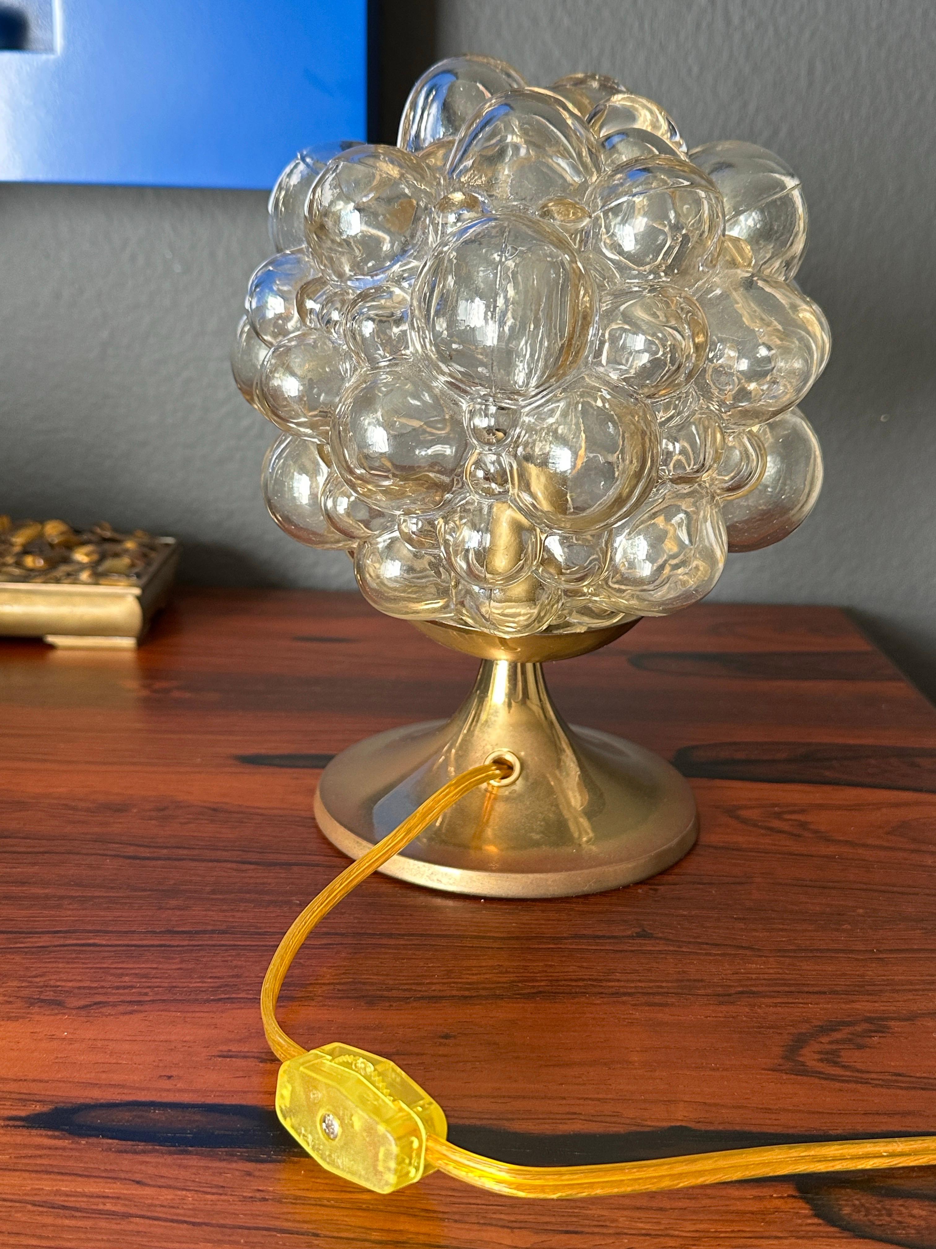 German Helena Tynell Golden Amber Bubble Glass Lamp