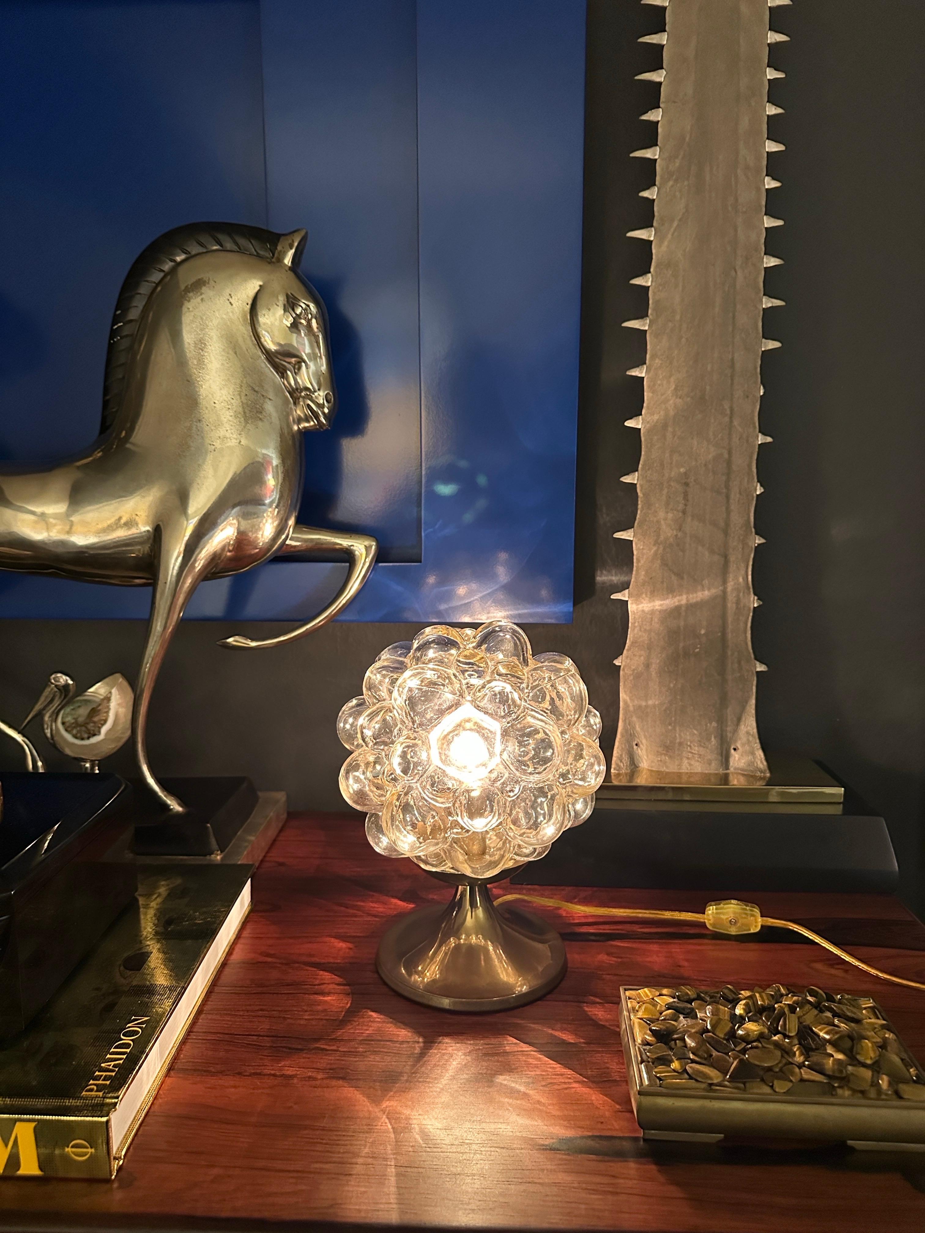 Helena Tynell Golden Amber Bubble Glass Lamp 1