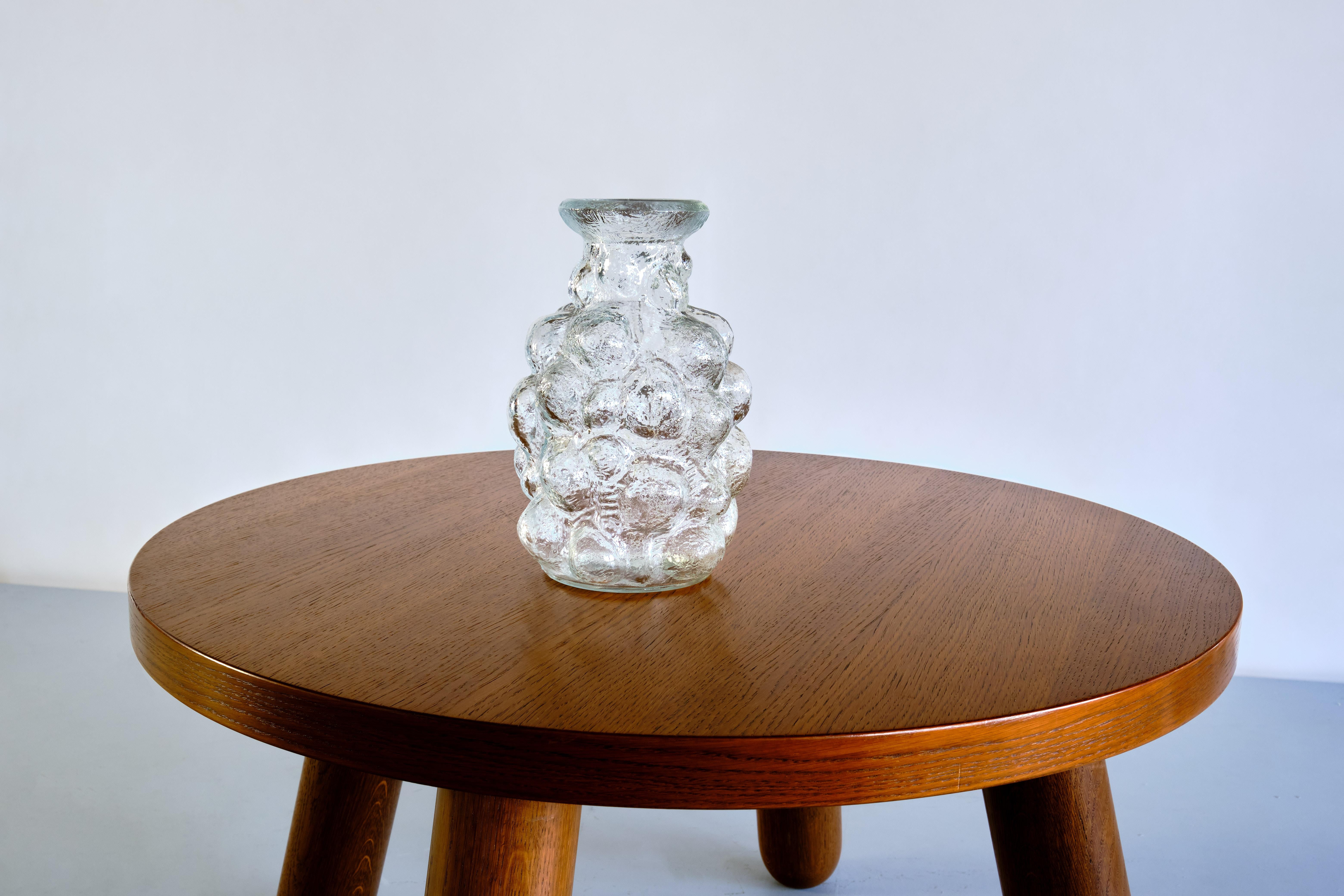 Blown Glass Helena Tynell & Heinrich Gantenbrink Bubble Glass Vase, Glashütte Limburg, 1960s For Sale