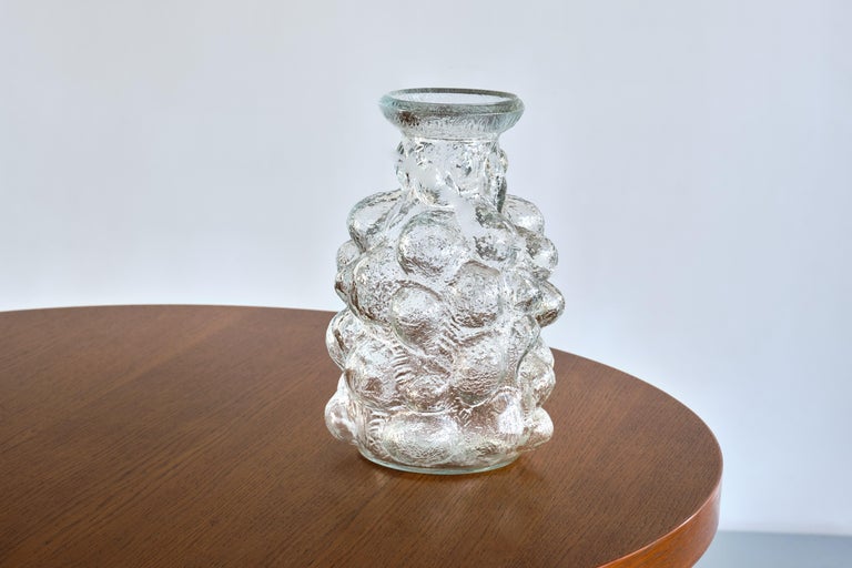 Helena Tynell & Heinrich Gantenbrink Bubble Glass Vase, Glashütte Limburg, 1960s For Sale 2