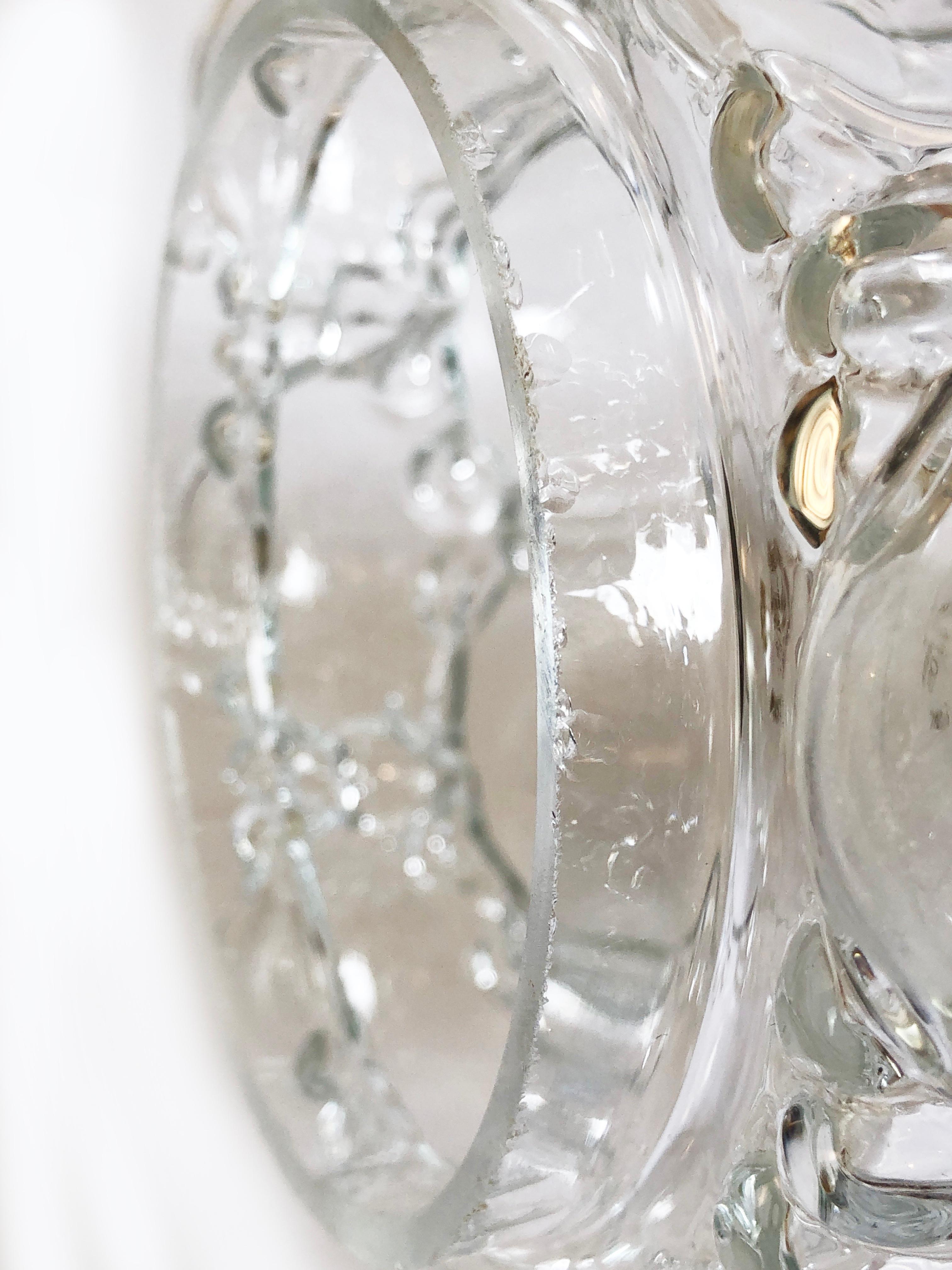 Helena Tynell Grande lampe en verre bulle et chrome Glashütte Limburg, années 1960, Allemagne Bon état à Andernach, DE