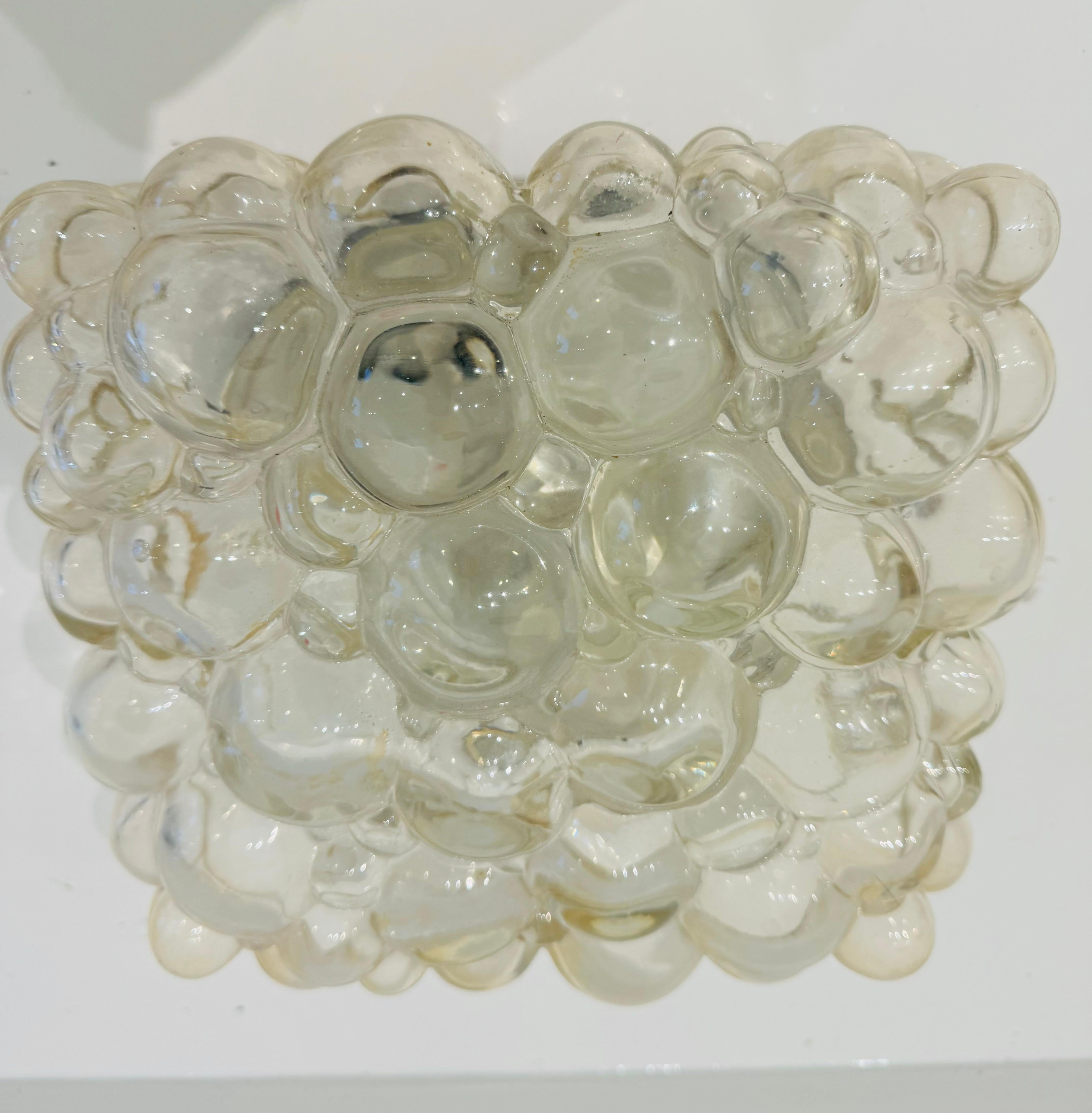 Helena Tynell Limburg Bubble Glass 1960 Mid Century Flush Ceiling Wall Lamp en vente 1