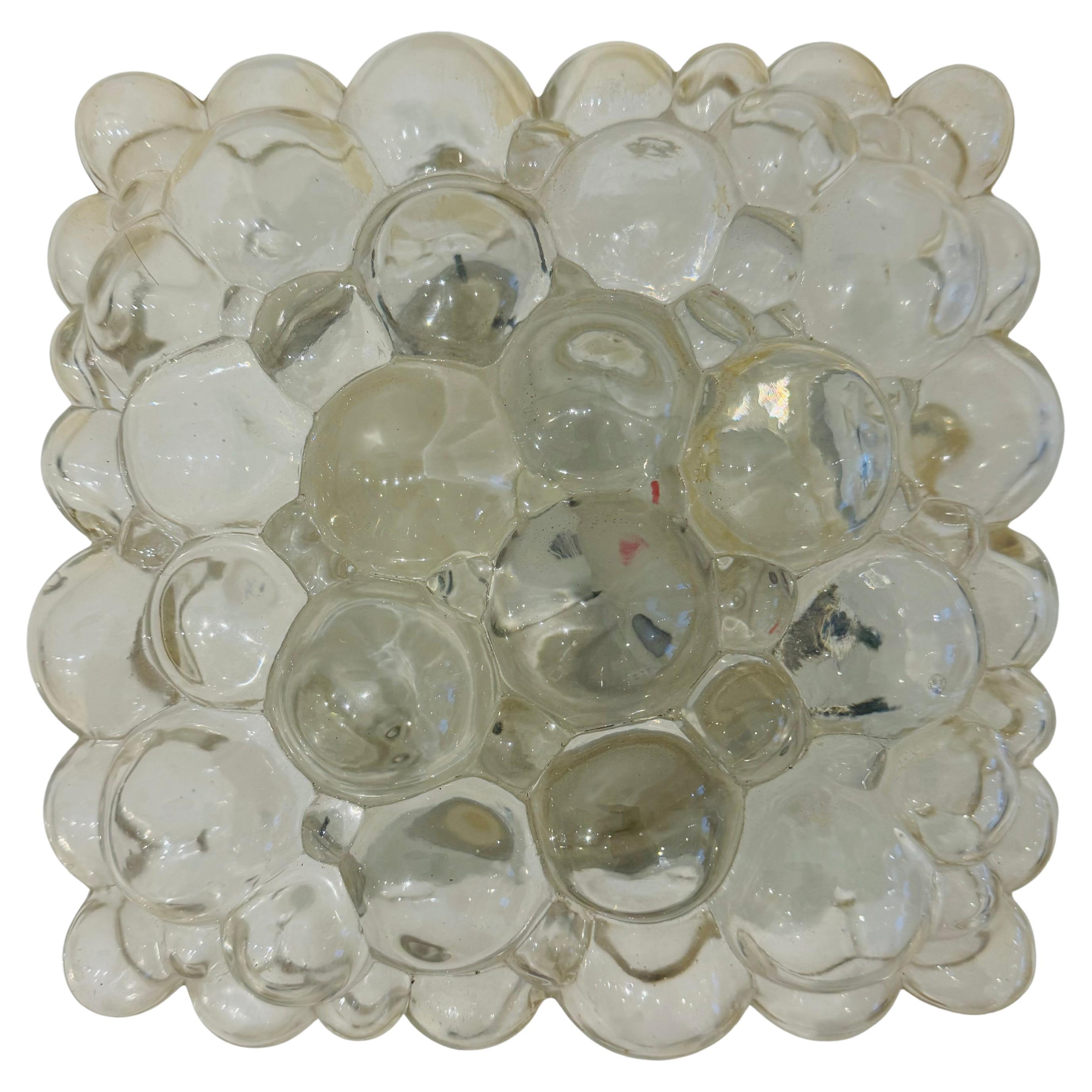 Helena Tynell Limburg Blasenglas 1960 Mid-Century Einbau-Wandleuchte