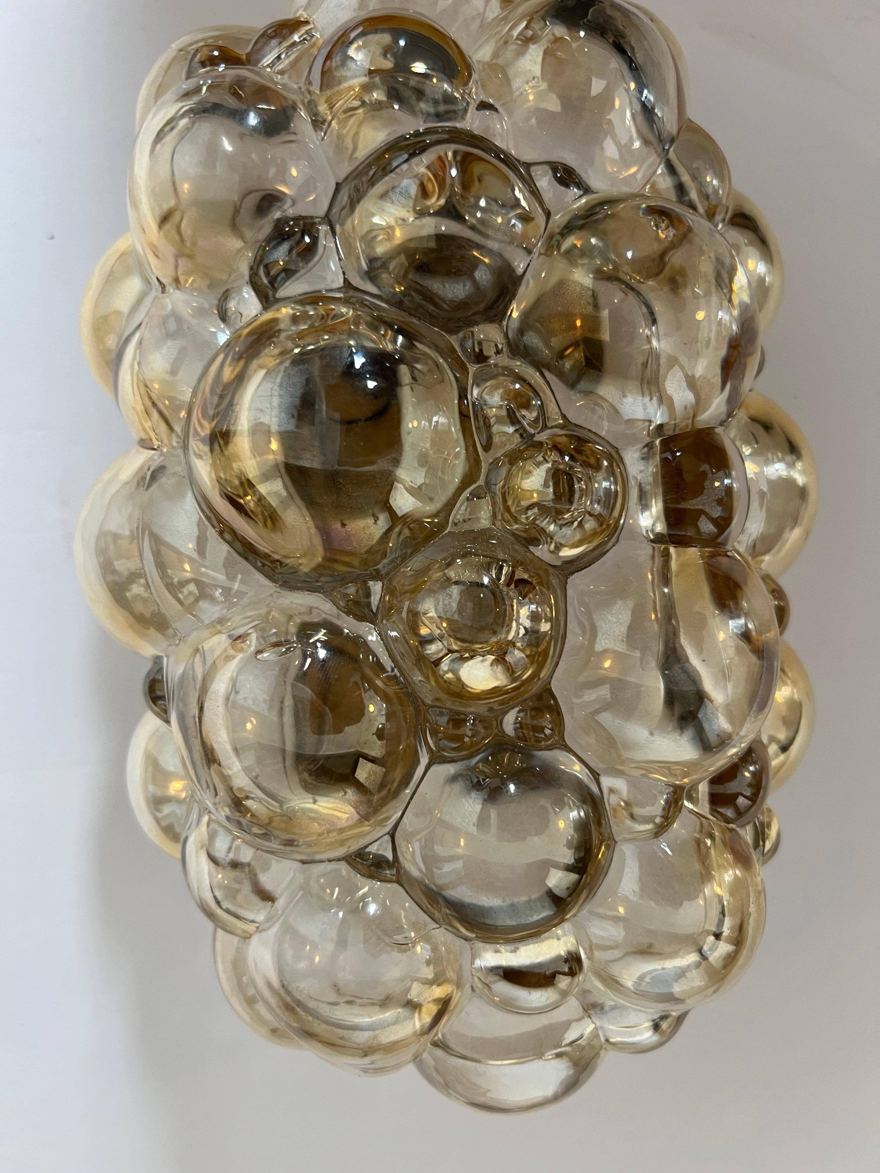 Helena Tynell Limburg Golden Bubble Glass 1960 Wall Lamp In Excellent Condition In New York, NY