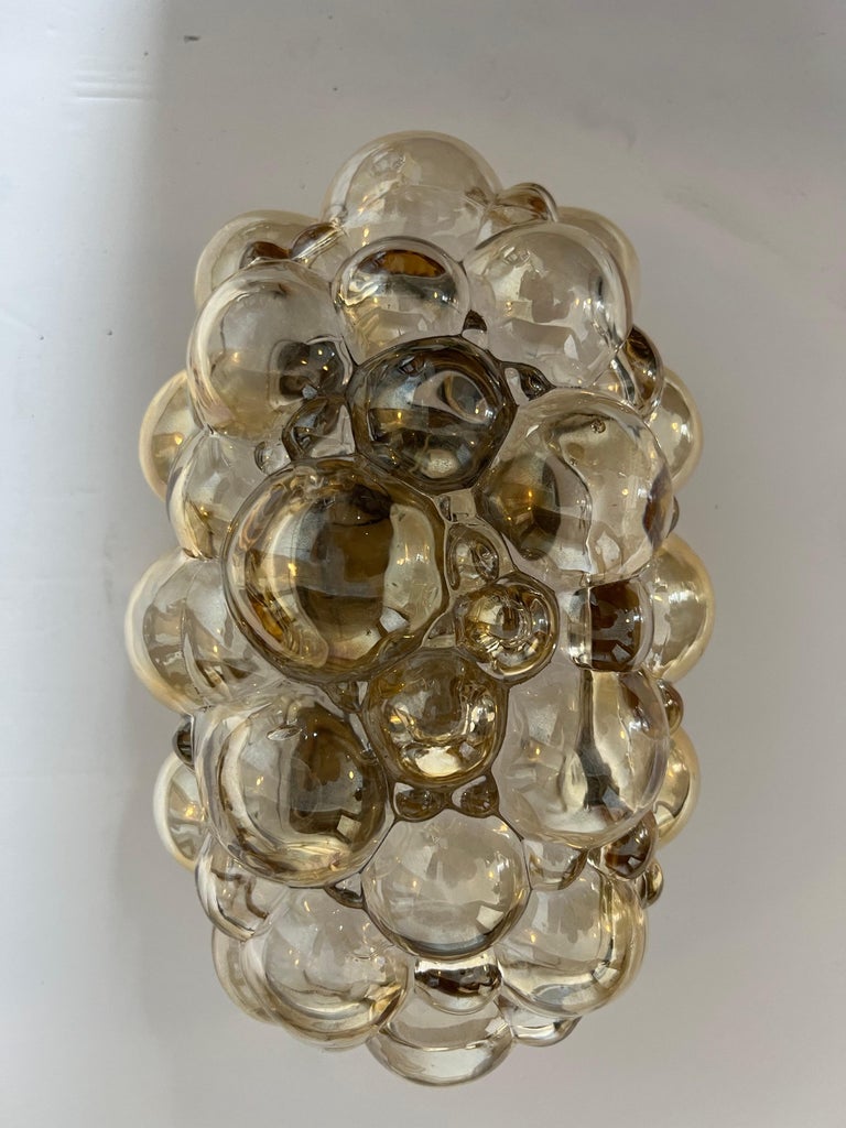 Enamel Helena Tynell Limburg Golden Bubble Glass 1960 Wall Lamp For Sale