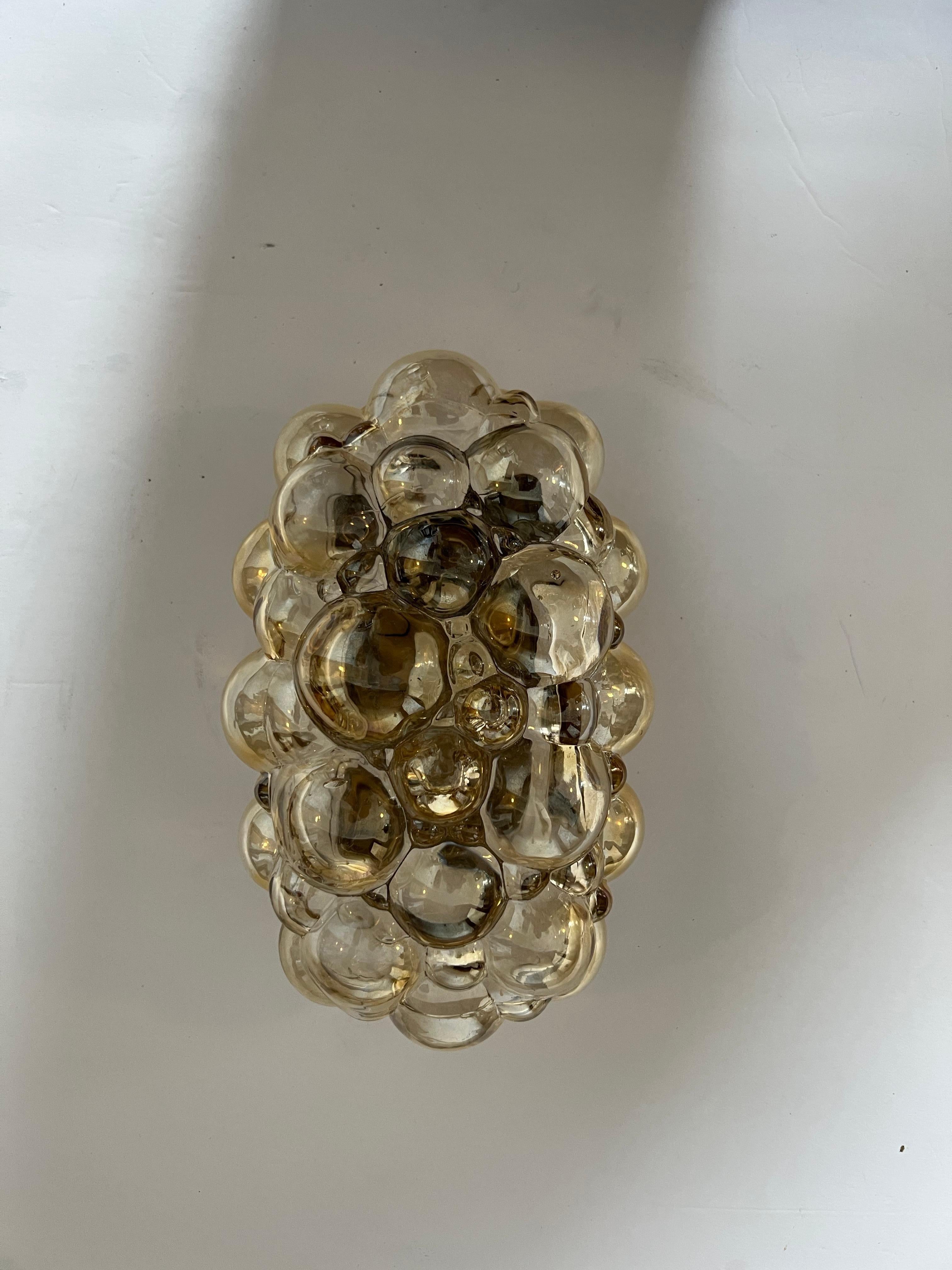 Helena Tynell Limburg Golden Bubble Glass 1960 Wall Lamp 1