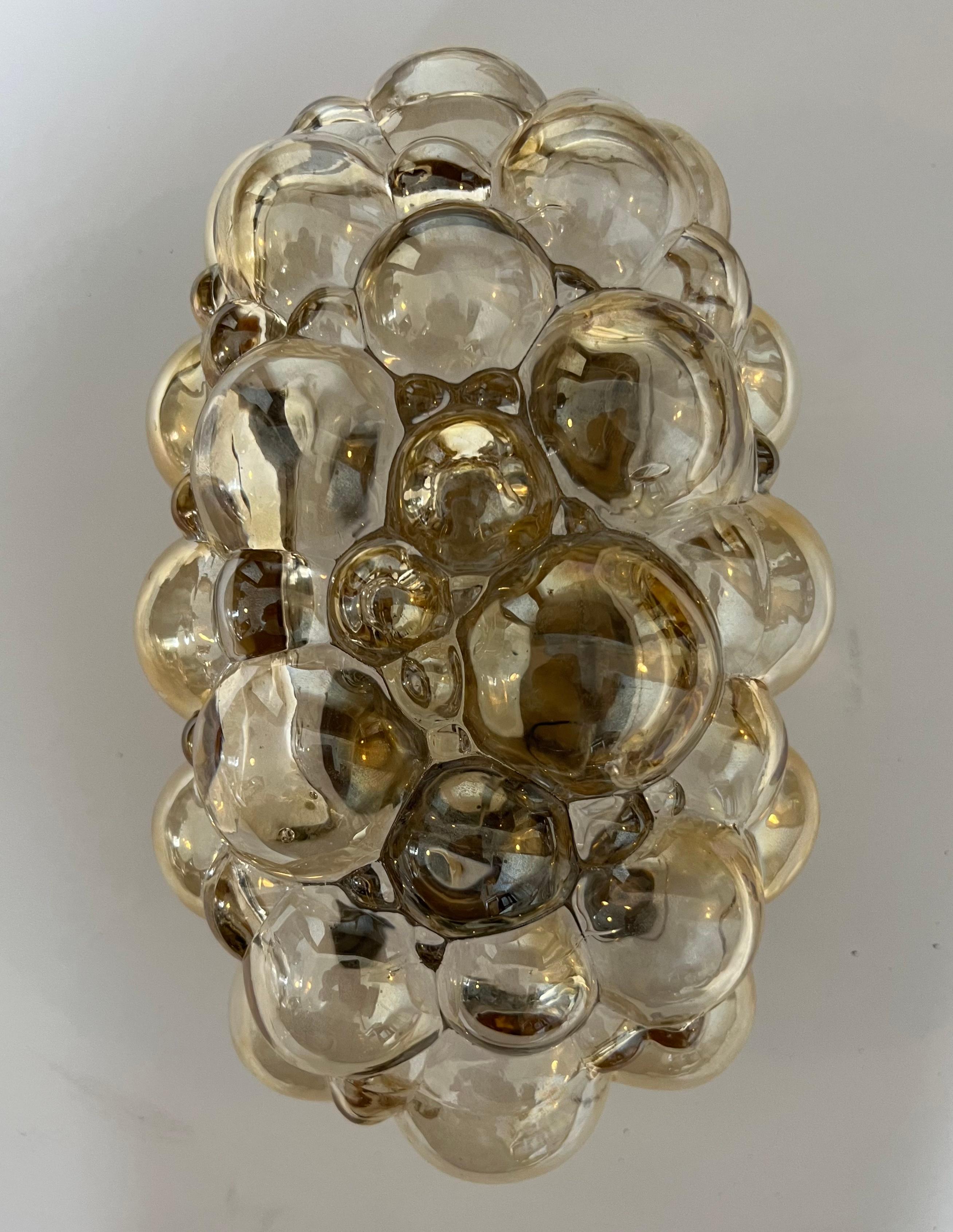 Helena Tynell Limburg Golden Bubble Glass 1960 Wall Lamp 2