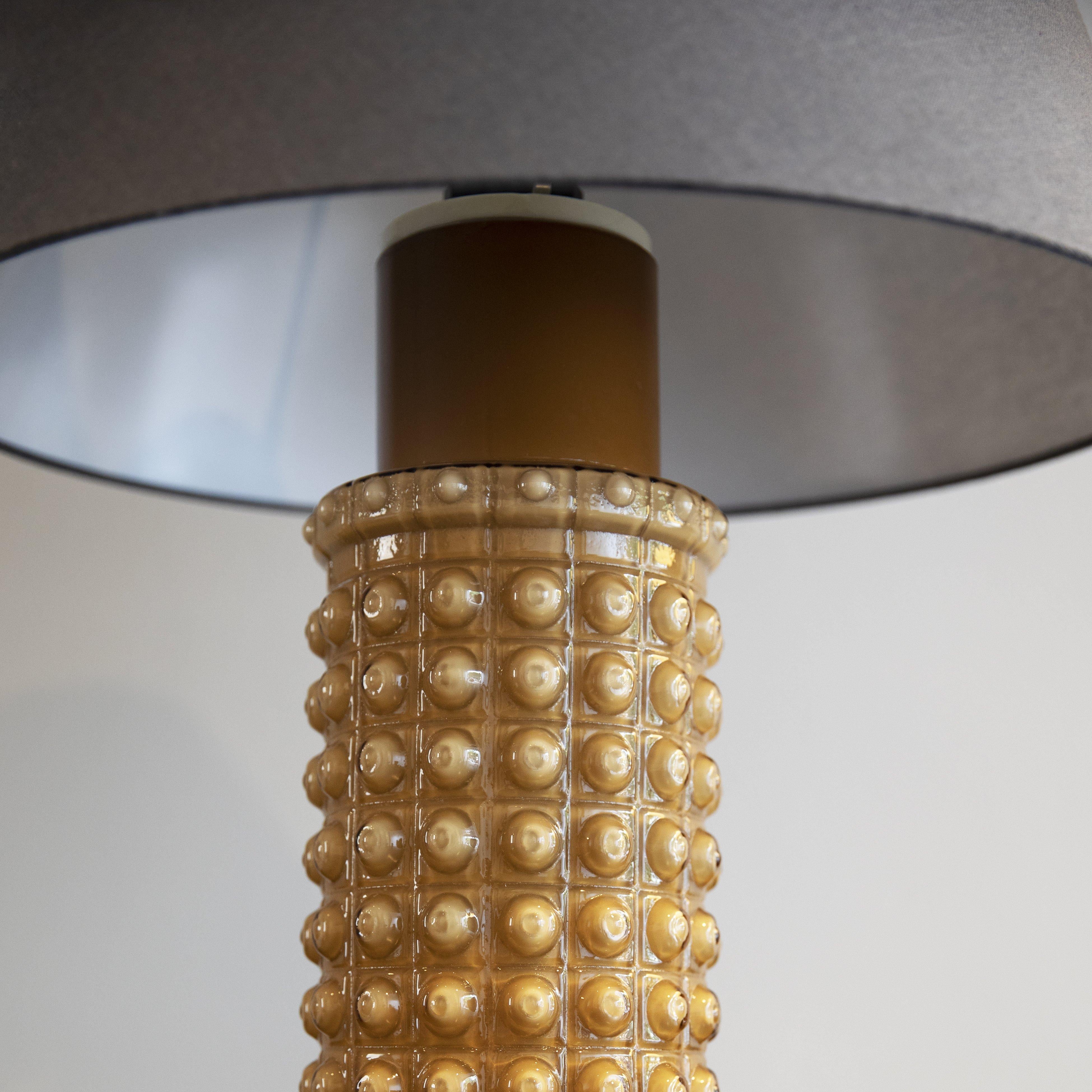 20th Century Helena Tynell Mould-blown Textured Glass Lamp, Sweden, 1968
