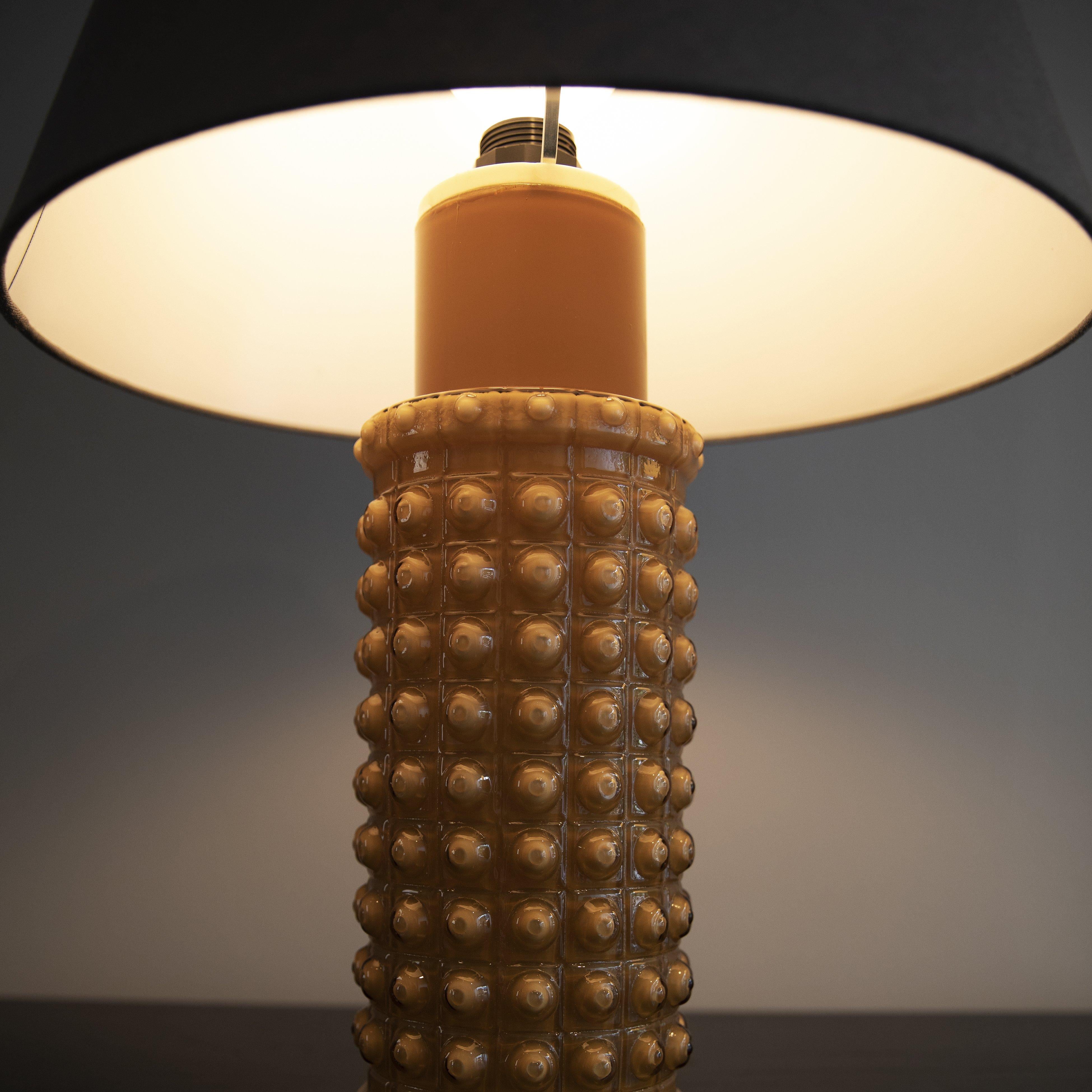 Blown Glass Helena Tynell Mould-blown Textured Glass Lamp, Sweden, 1968